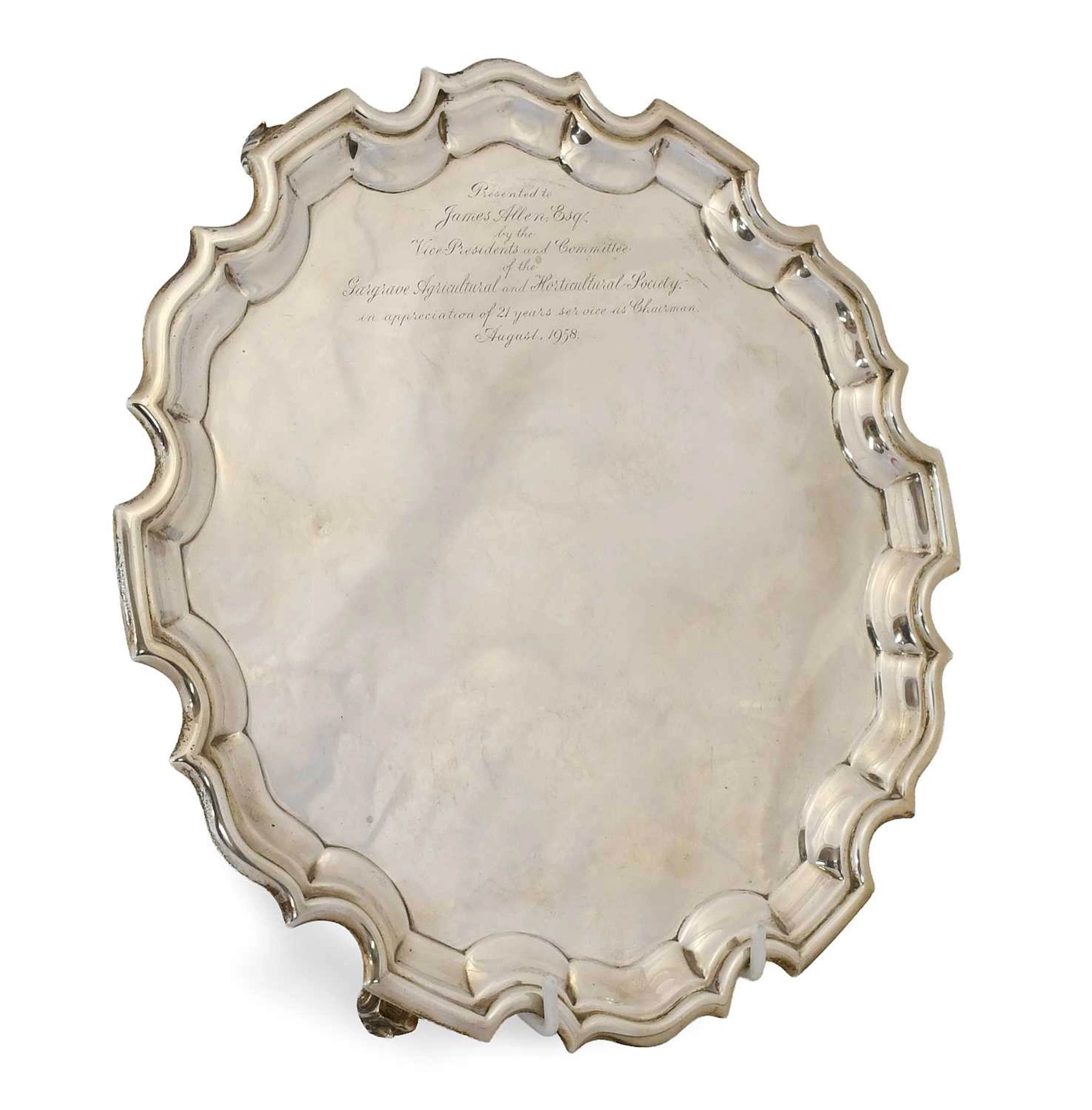A George V Silver Salver, by Henry Wigfull, Sheffield, 1912