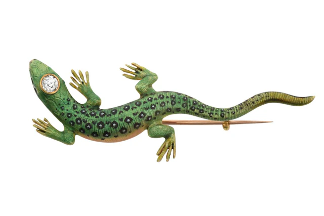 An Enamel and Diamond Novelty Brooch, circa 1900