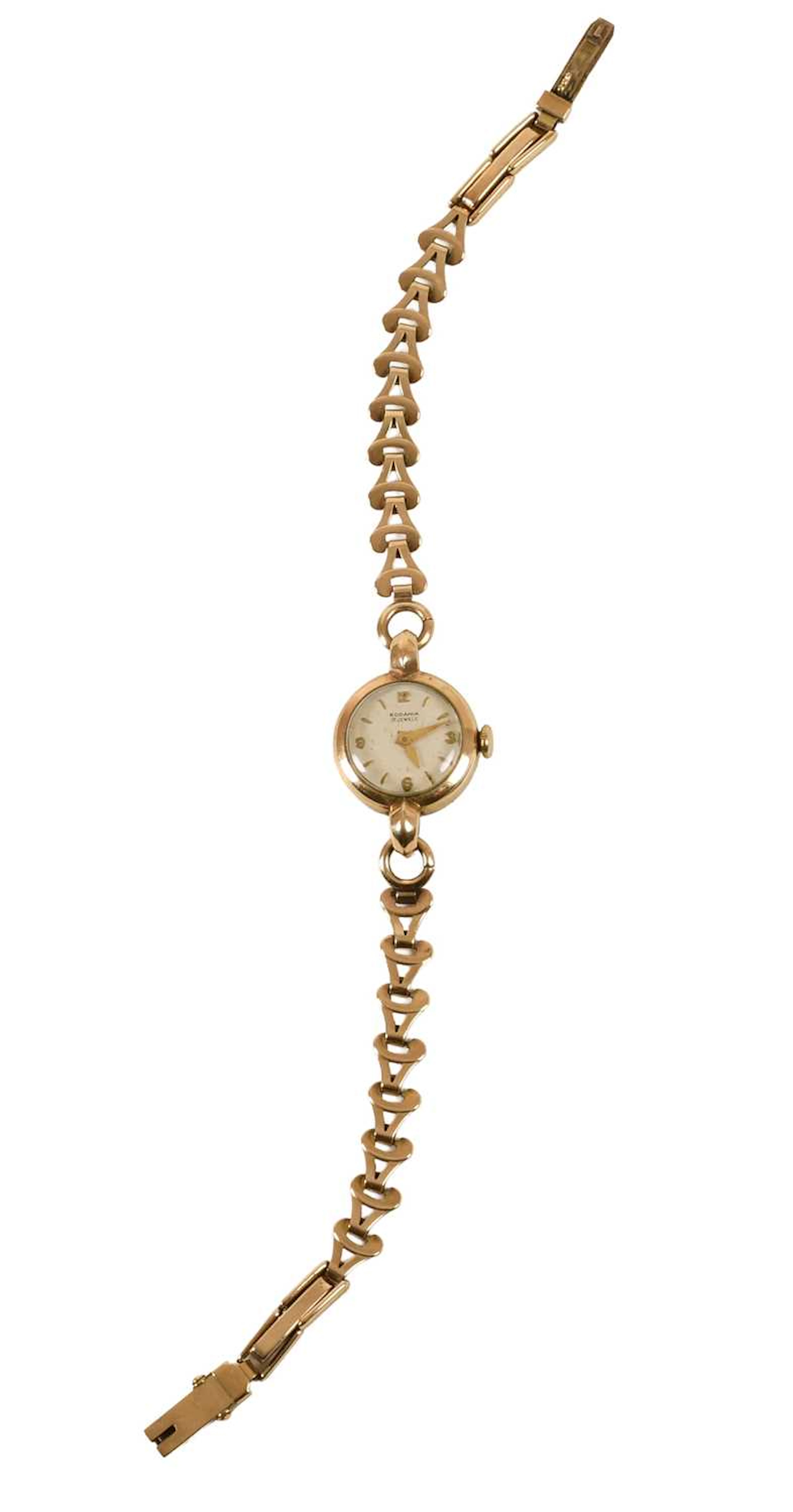 A Lady's 9 Carat Gold Wristwatch, signed Rodania, 1956
