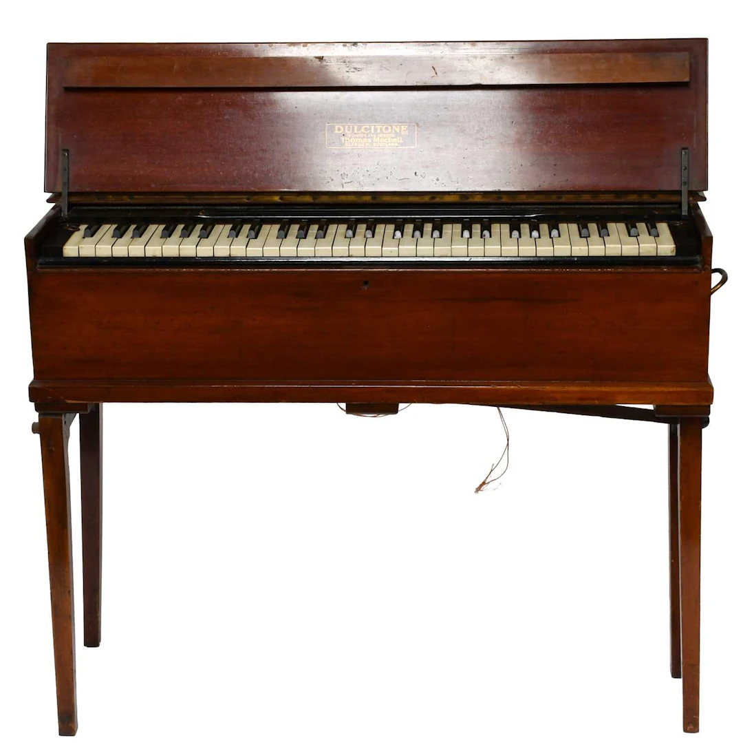 A Walnut Cased Dulcitone, 19th century