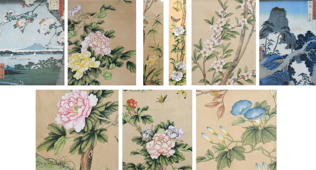 A Collection of Modern Chinese-Style Watercolours on Silk