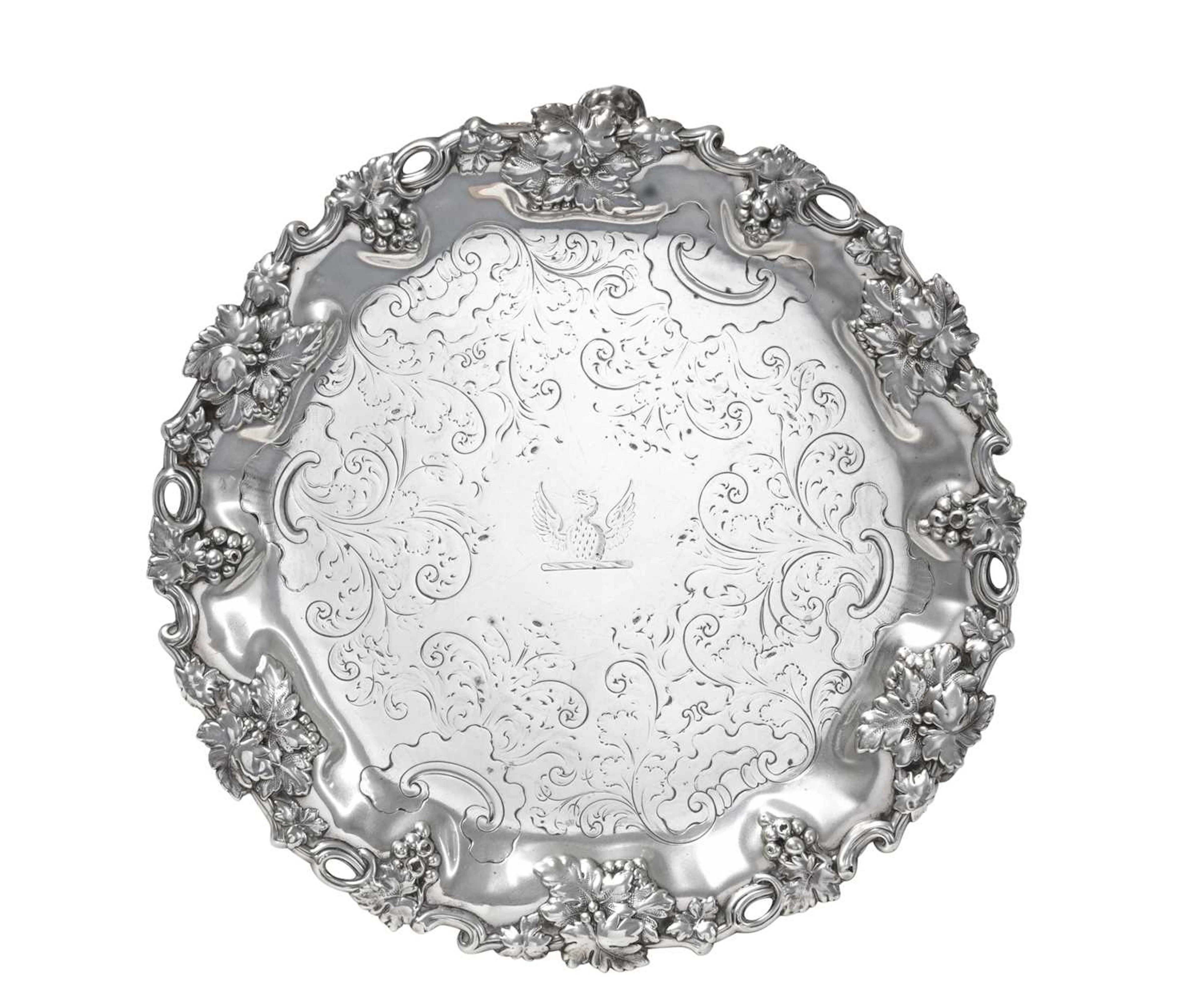 A William IV Silver Salver by Henry Wilkinson and Co., Sheffield