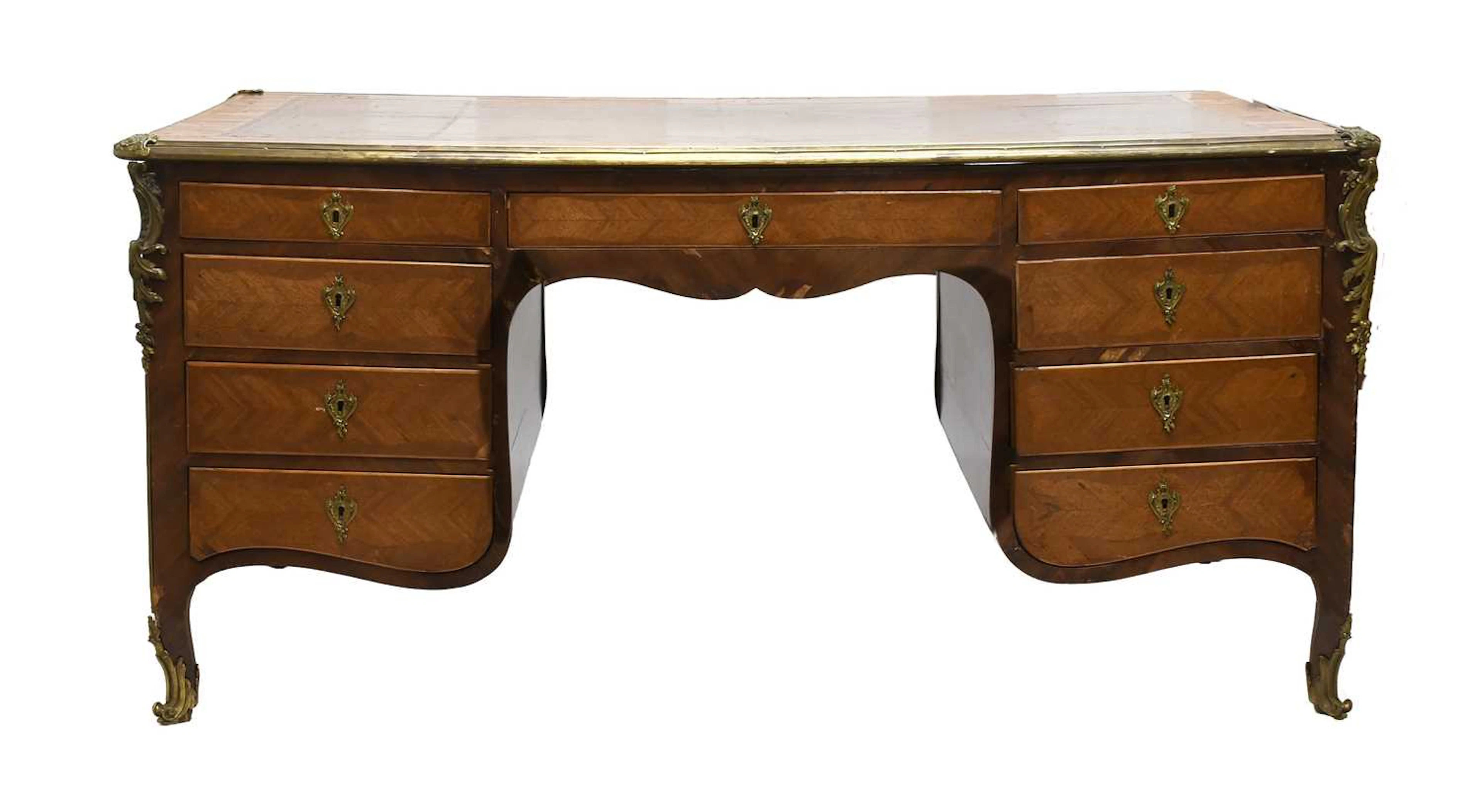 A French Louis XV-Style Kingwood, Tulipwood, Crossbanded and Gilt-Metal-Mounted