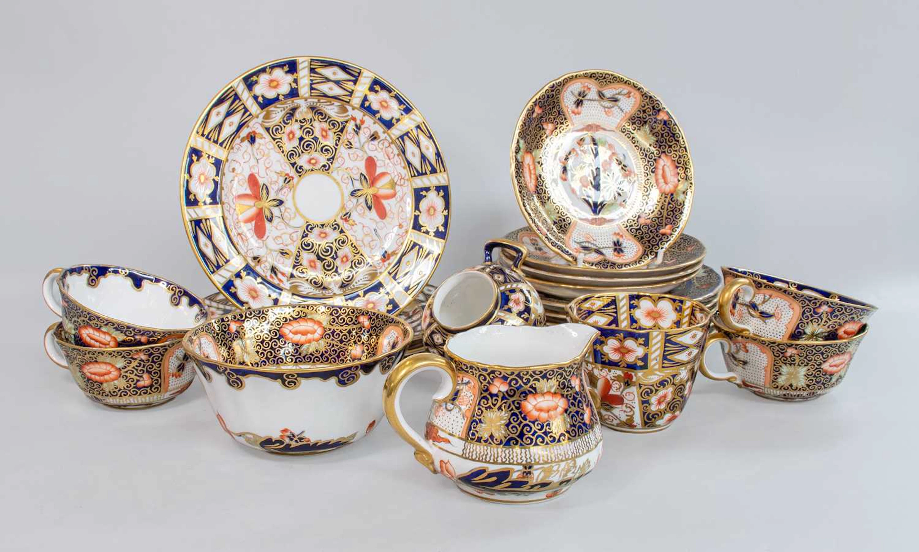 A Royal Crown Derby Porcelain Teaset