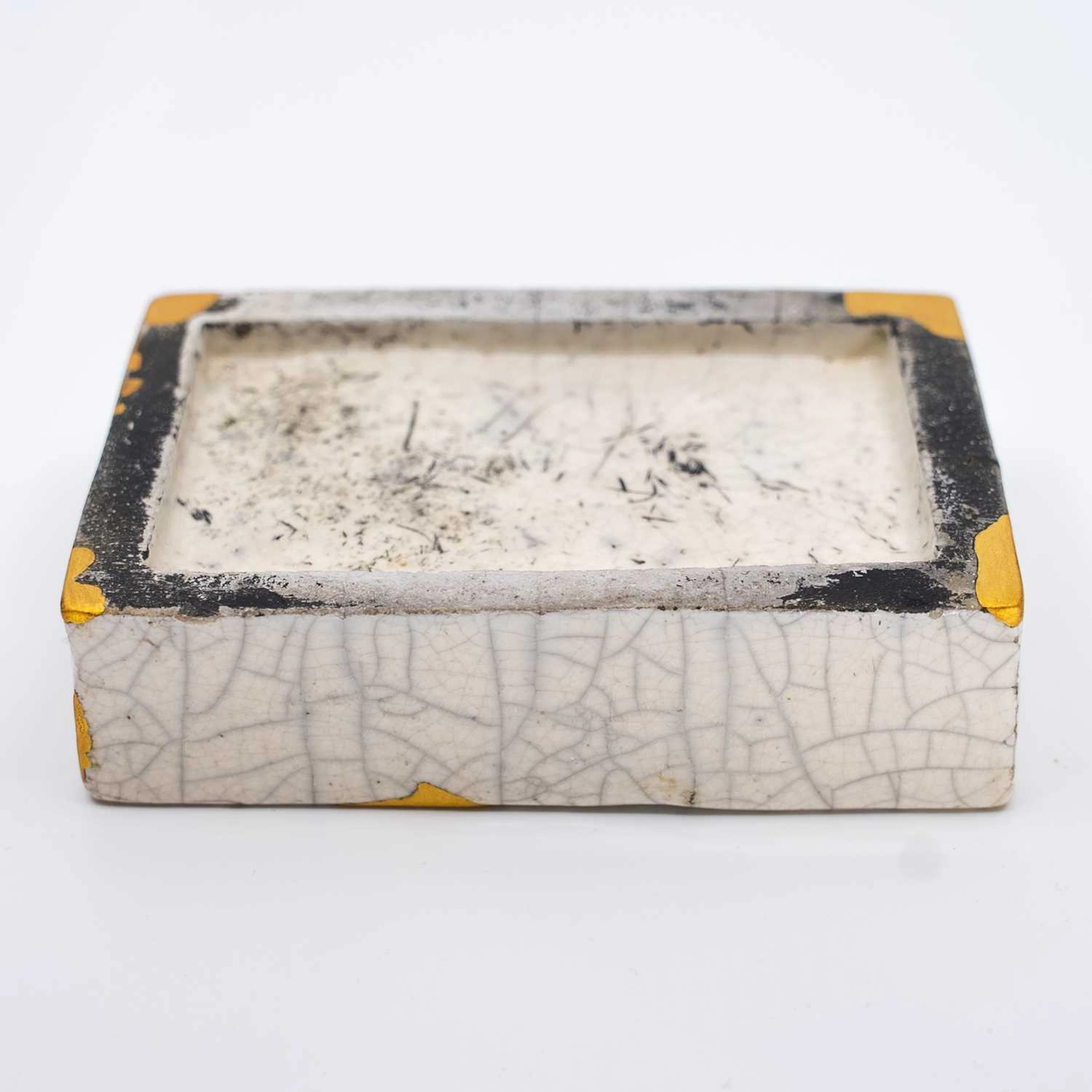 Ynyshir: Rectangular plinth by Muzuri Ware, Ynyshir, Eglwys Fach