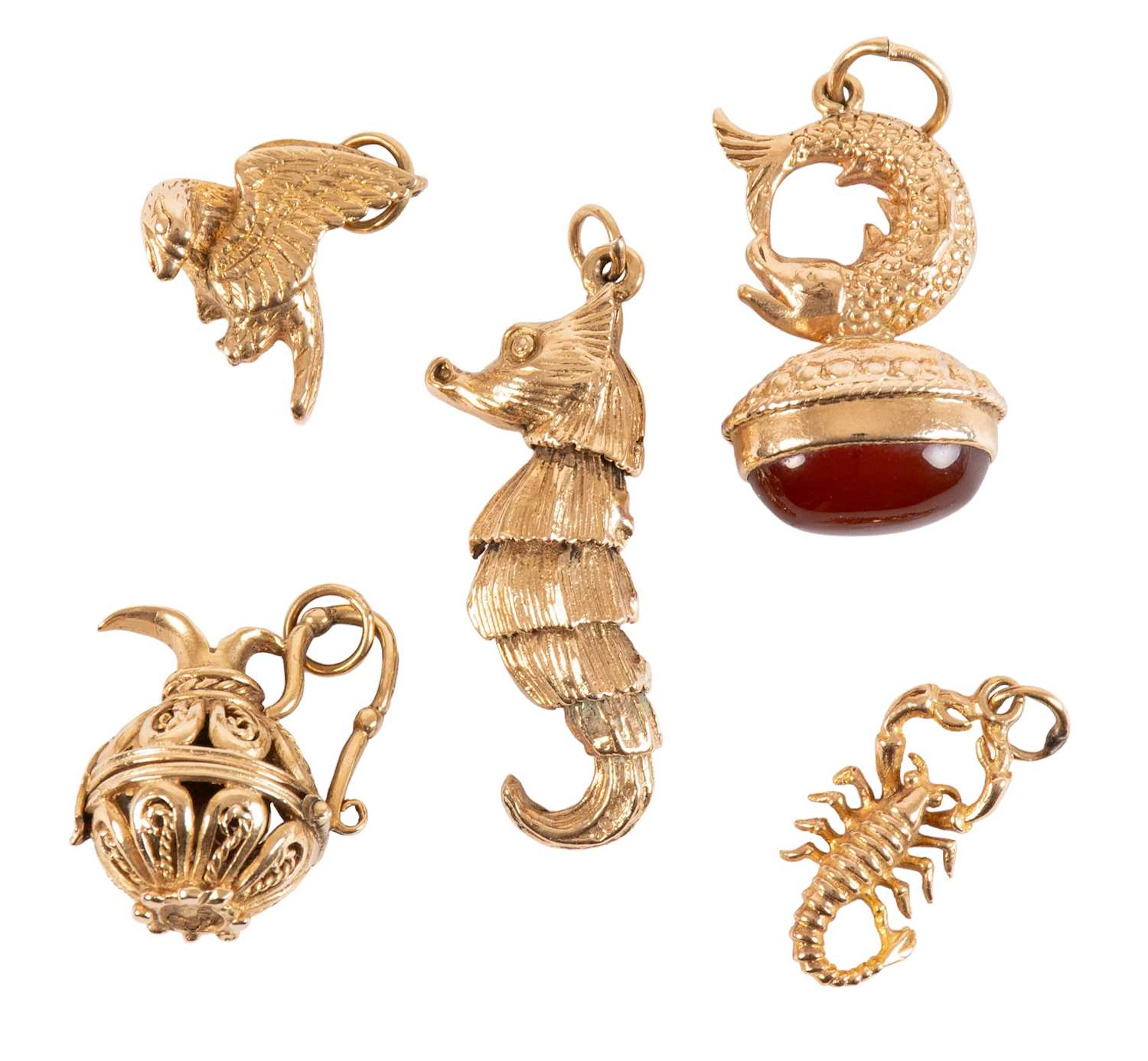Five 9 Carat Gold Charms