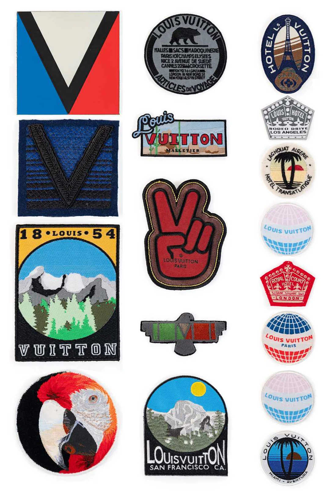 Louis Vuitton Vintage Inspired Machine Embroidered Travel Patches