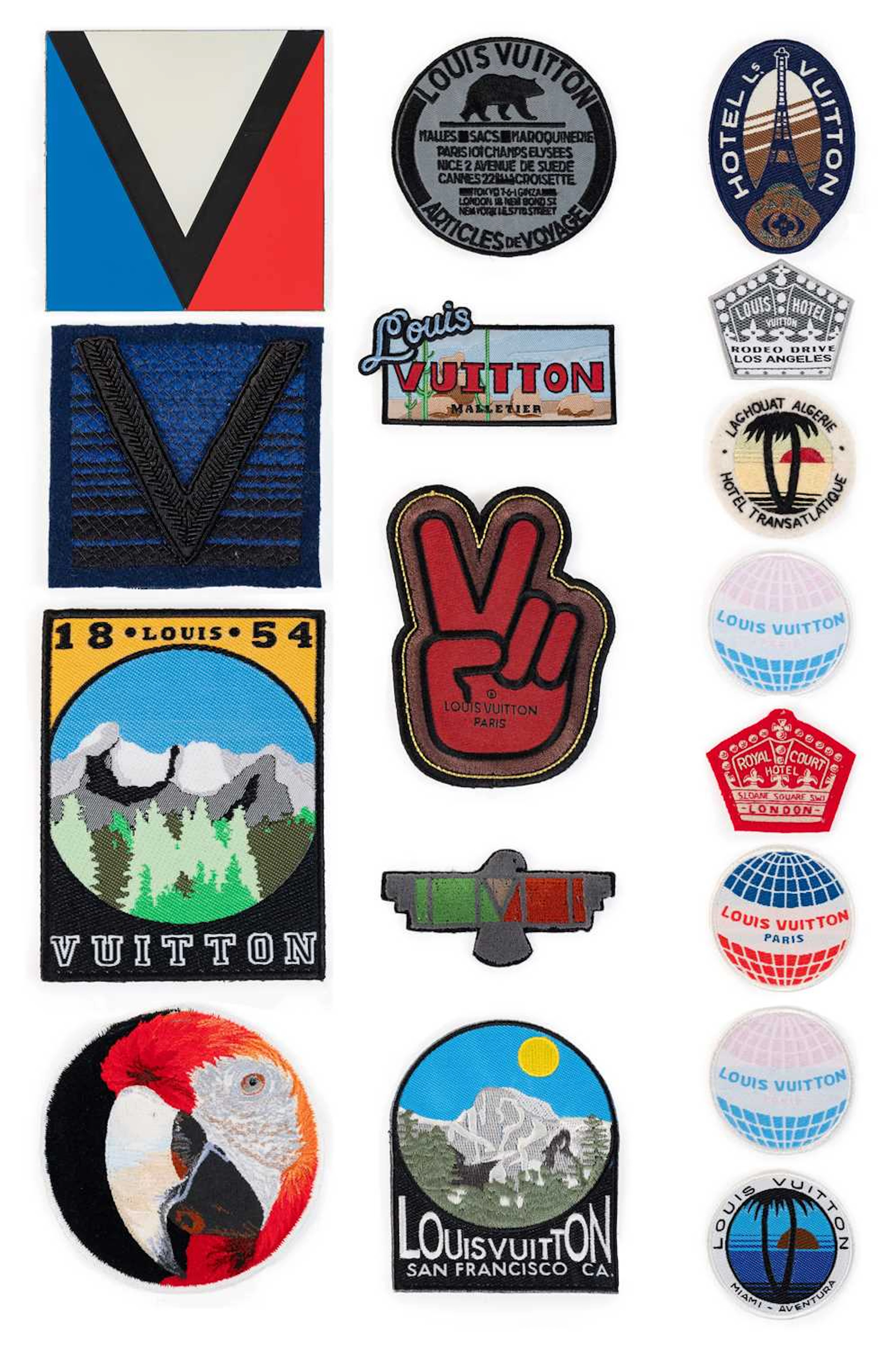 Louis Vuitton Vintage Inspired Machine Embroidered Travel Patches