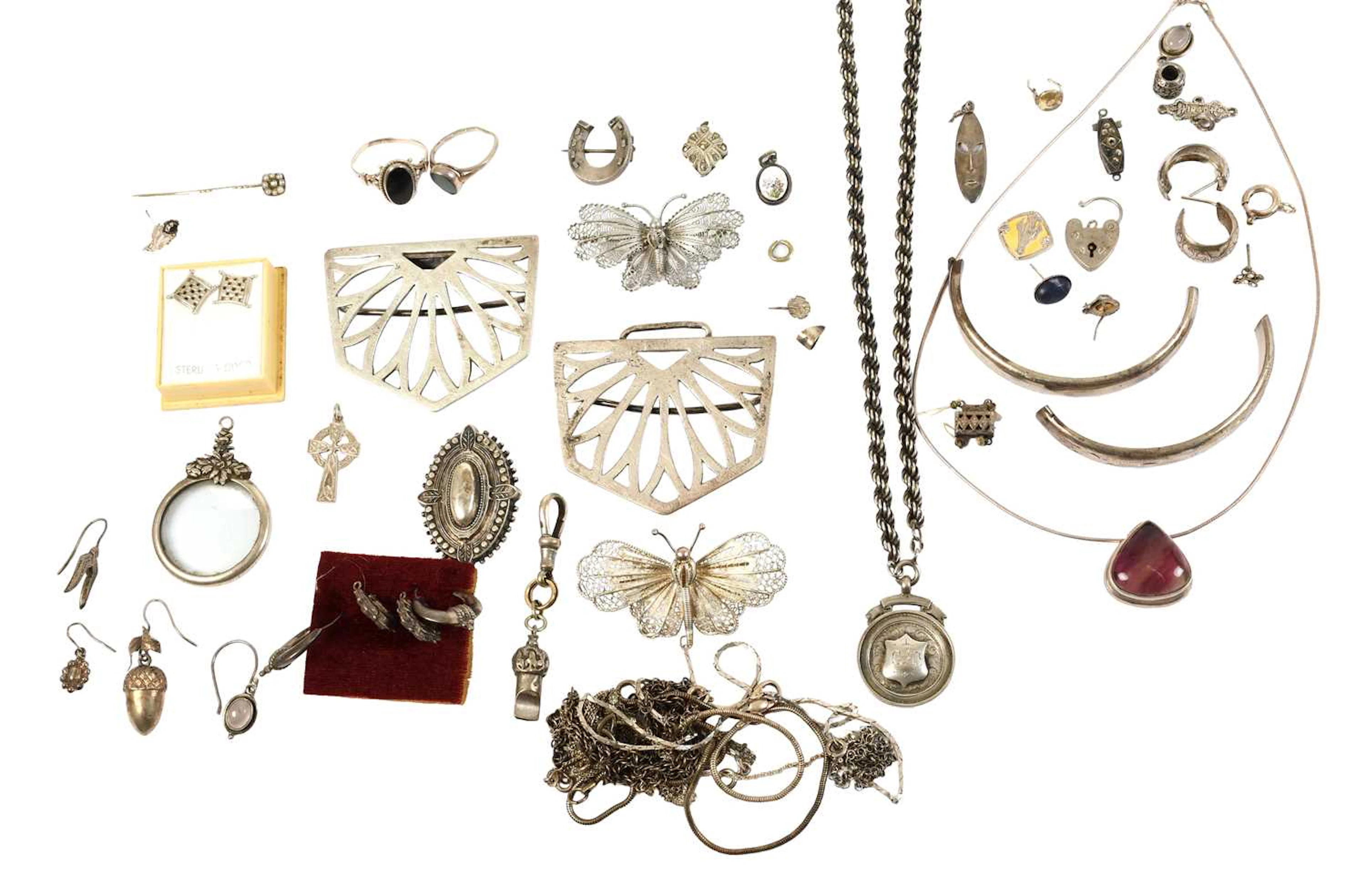 A Quantity of Silver and White Metal Jewellery
