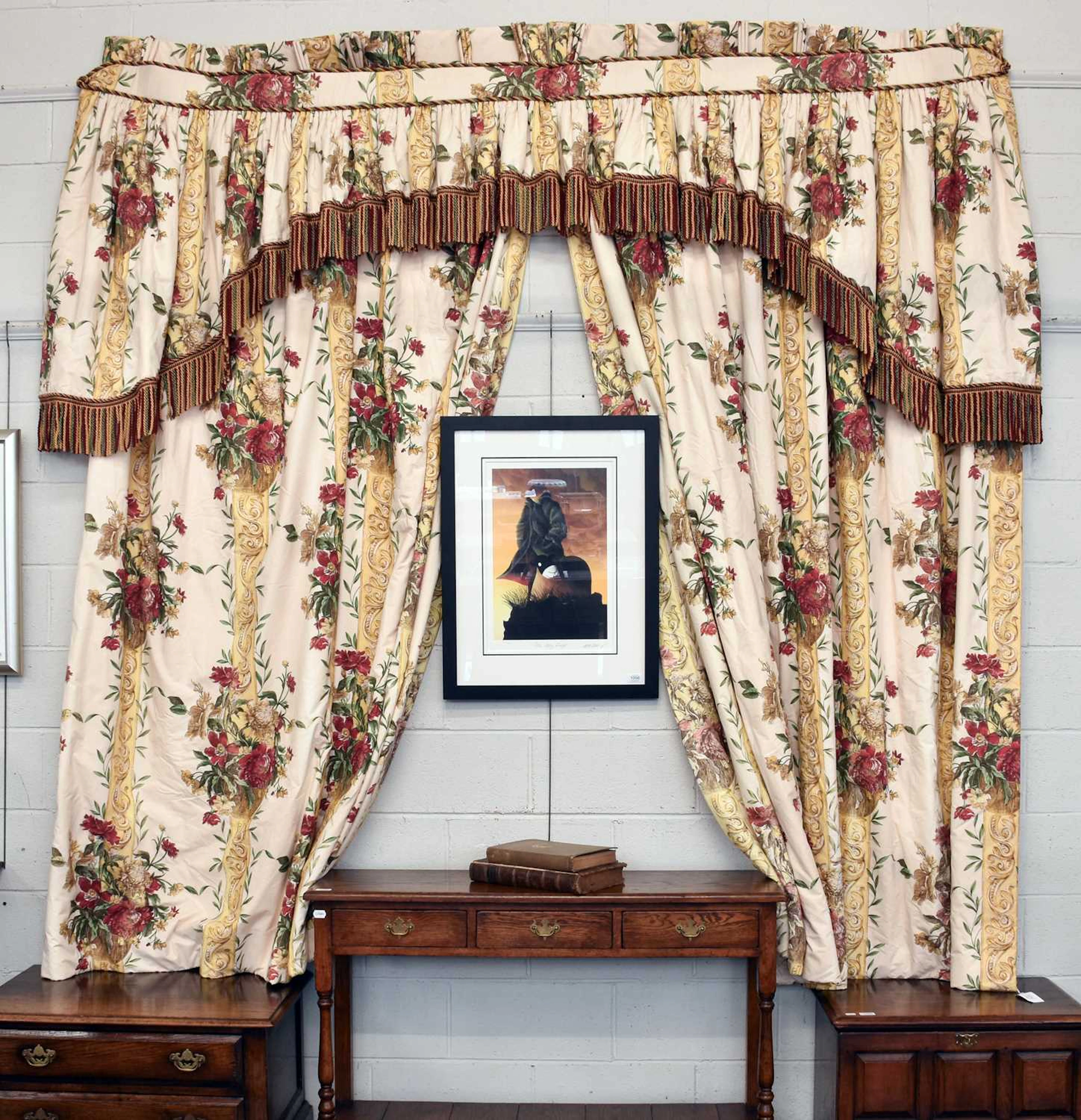 A Pair of Italian Fabric Curtains
