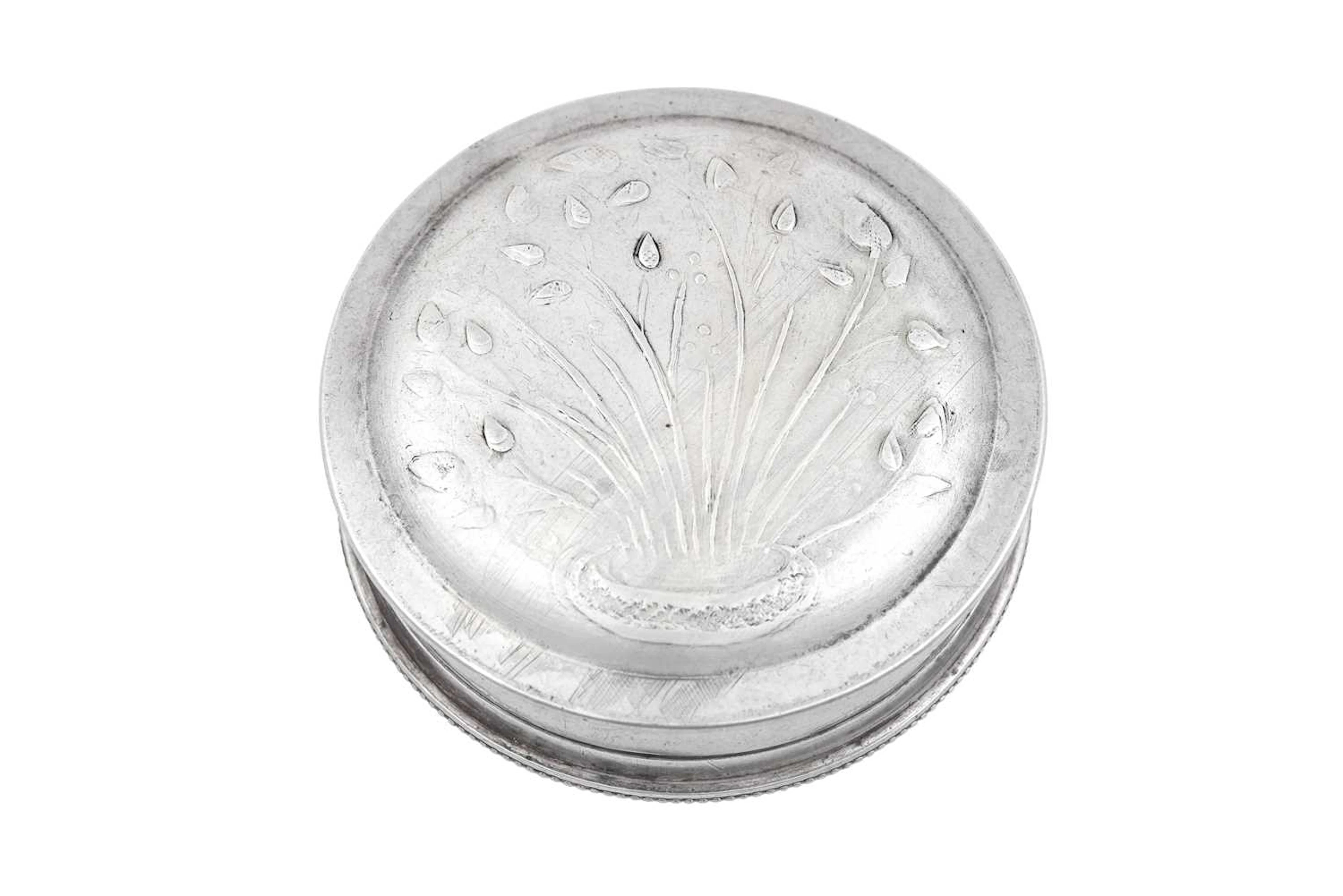 A George V Silver Pill-Box, by Richard Llewelyn Benson Rathbone, Chester, 1932