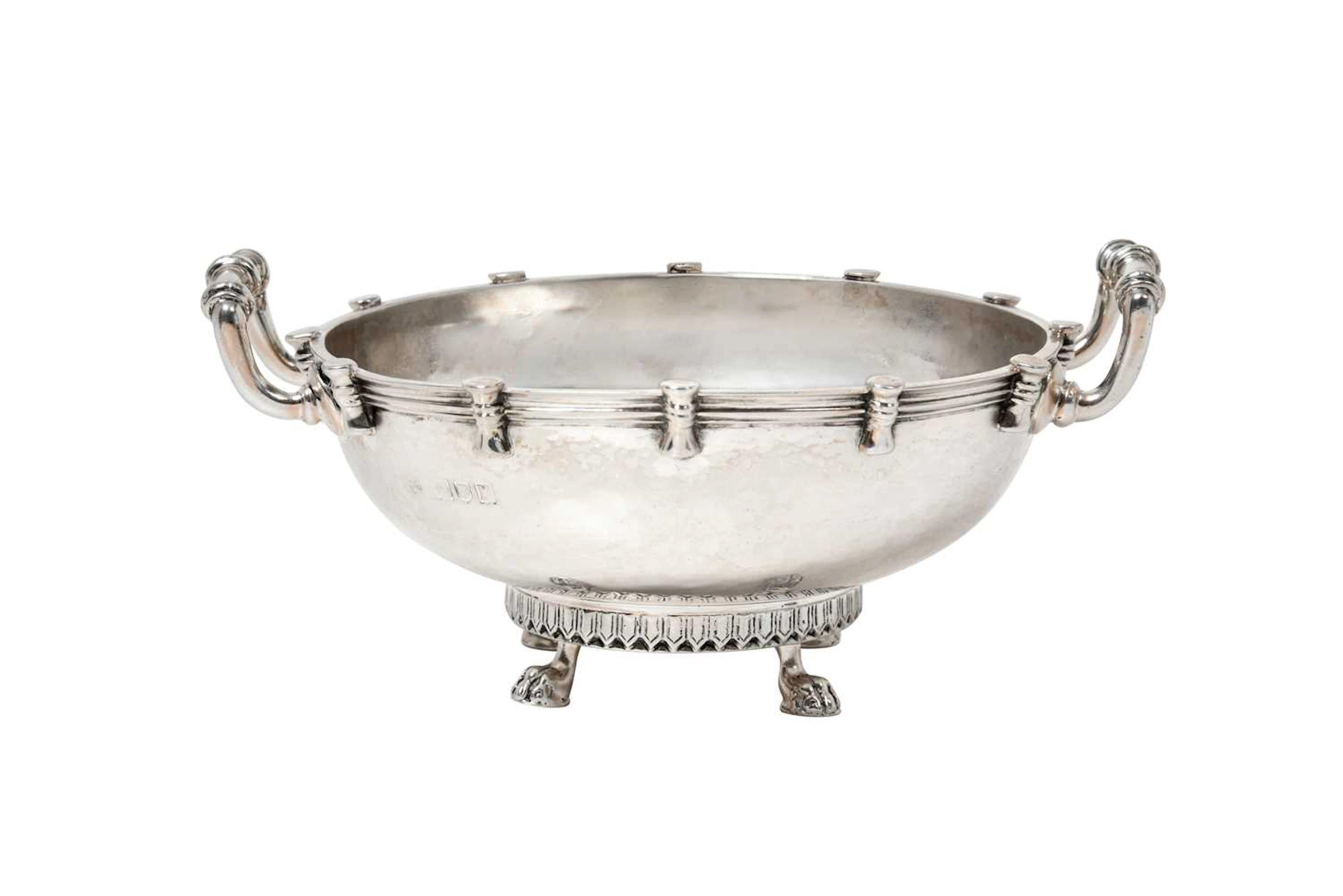 A George V Silver Bowl by James Wakely and Frank Clarke Wheeler, London