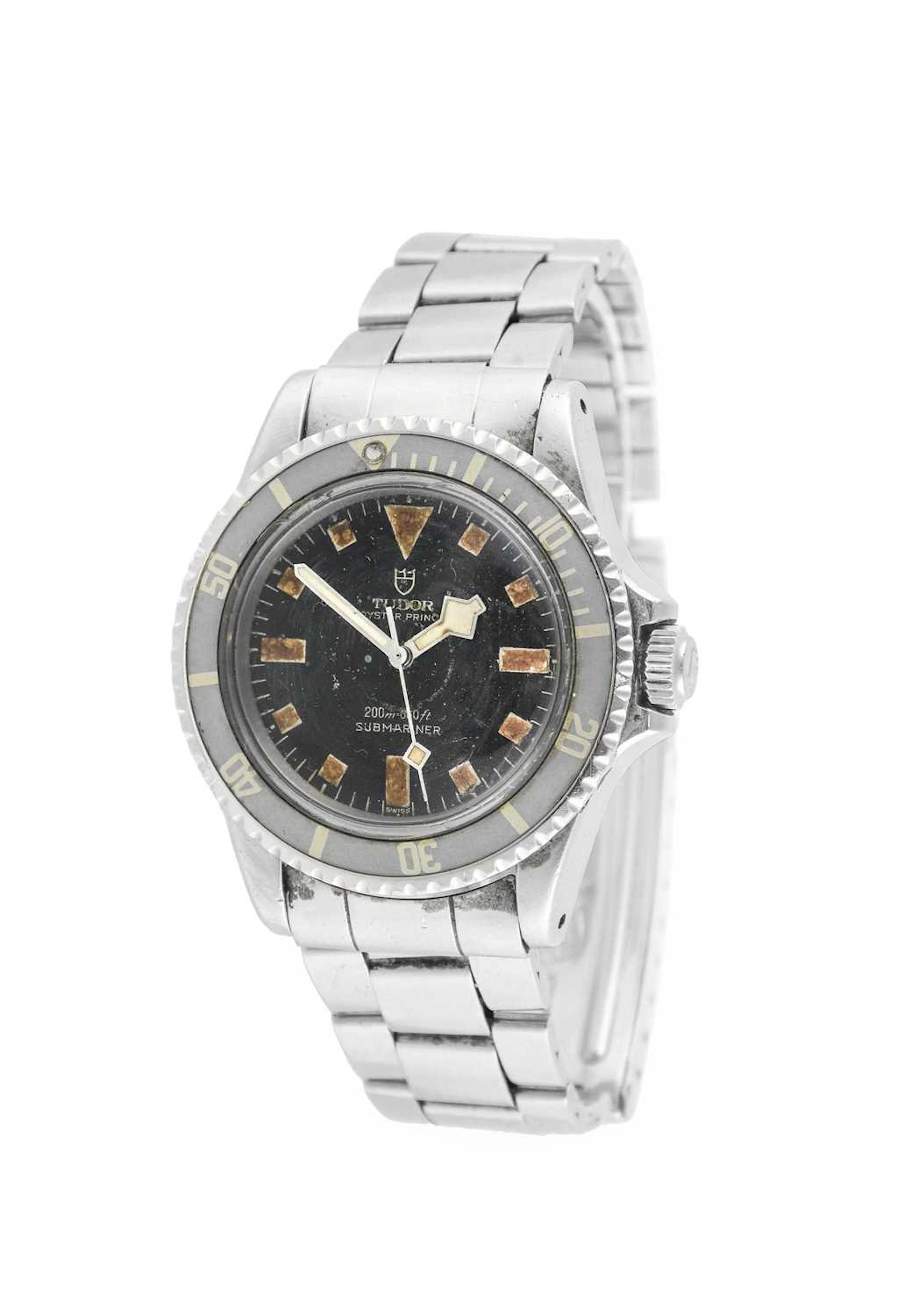 Tudor: A Rare Stainless Steel Tudor "Snowflake" Submariner Wristwatch