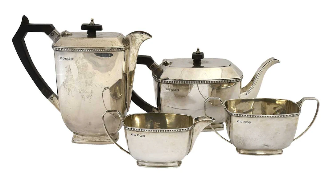 A Four-Piece George VI Silver Tea-Service, by Stower and Wragg Ltd.