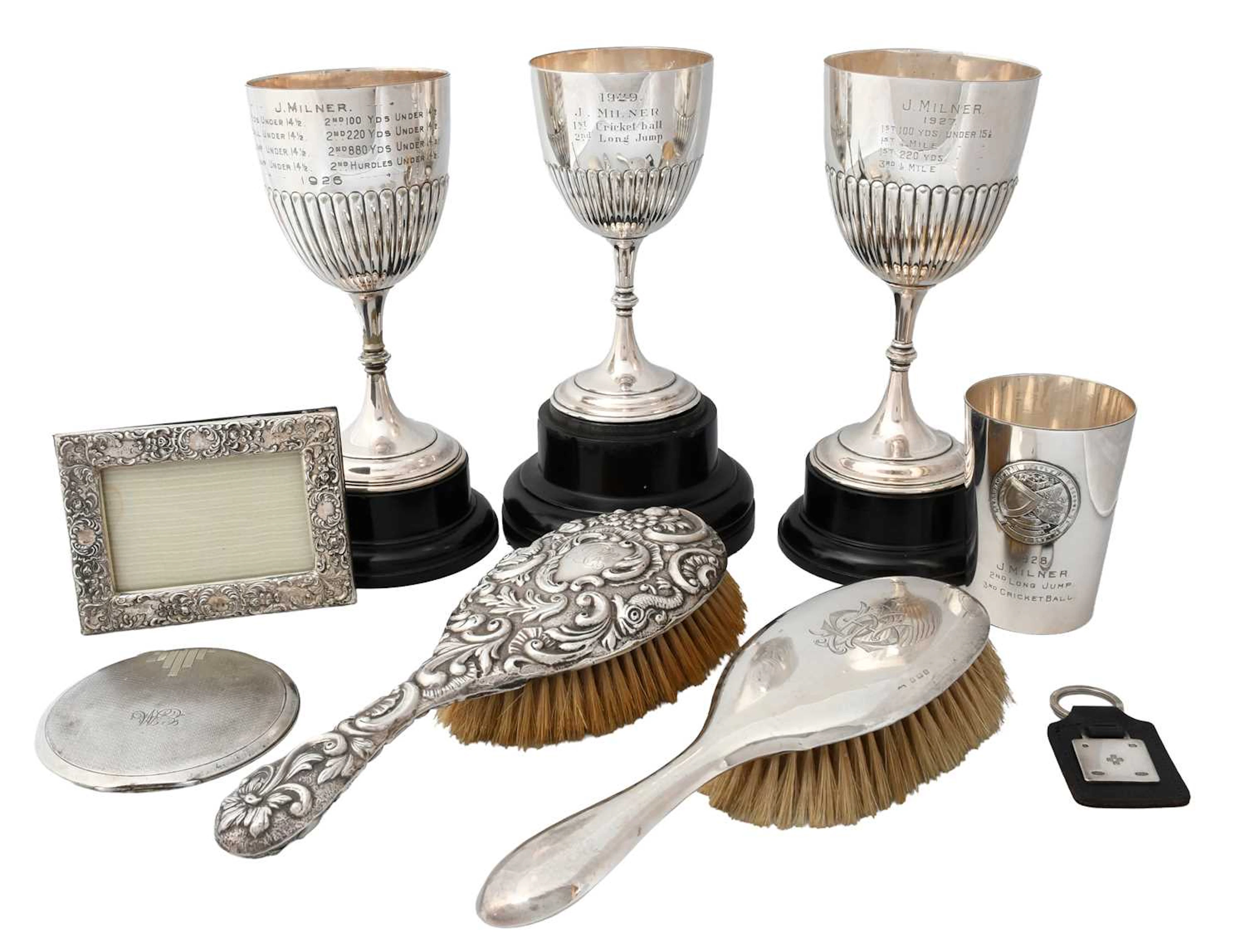 A Collection of Assorted Silver and Silver Plate