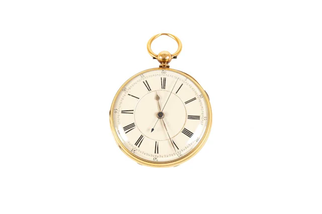 An 18 Carat Gold Open Faced Chronograph Pocket Watch, signed J Williams