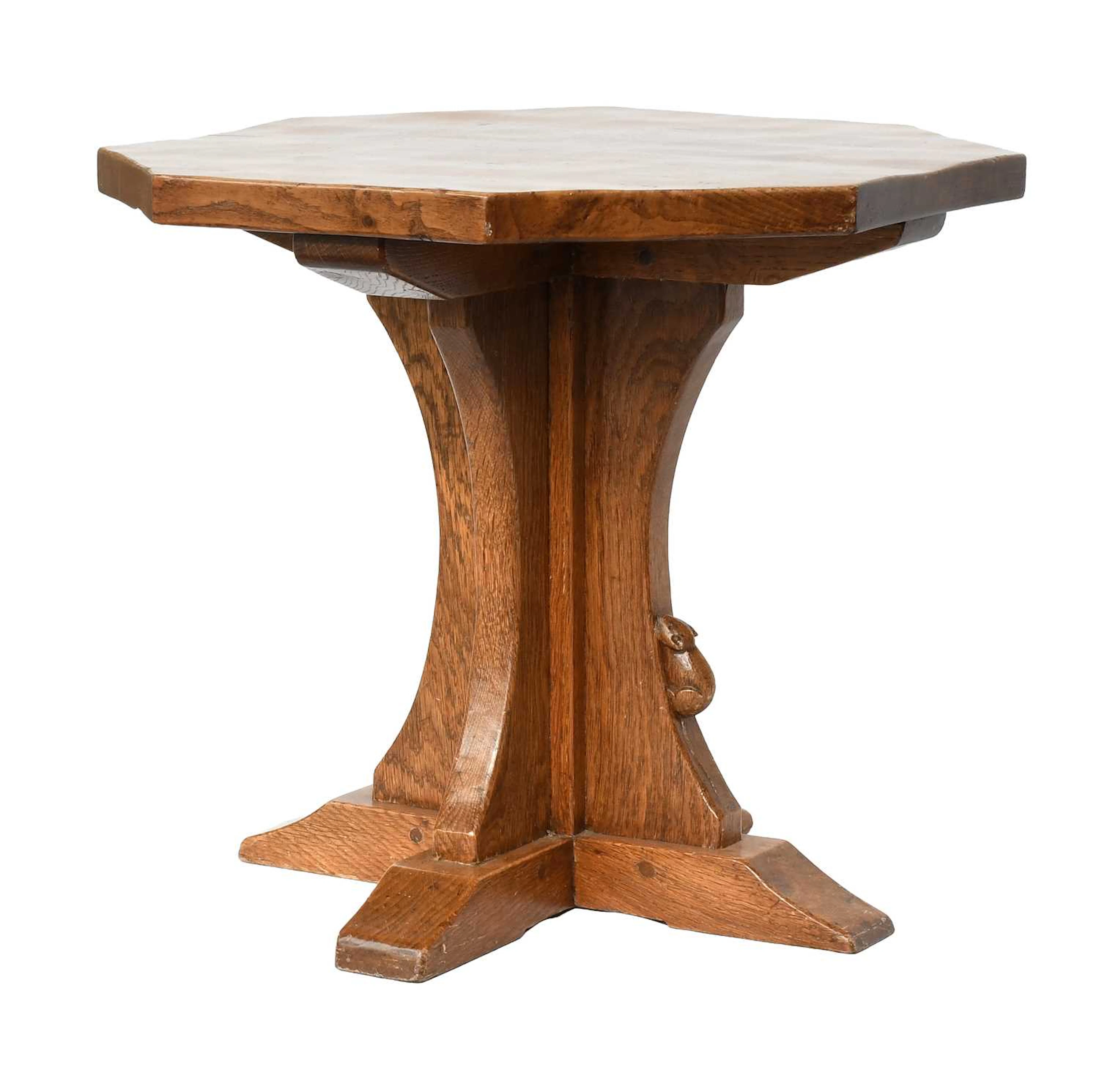 Workshop of Robert Mouseman Thompson (Kilburn): An English Oak Octagonal