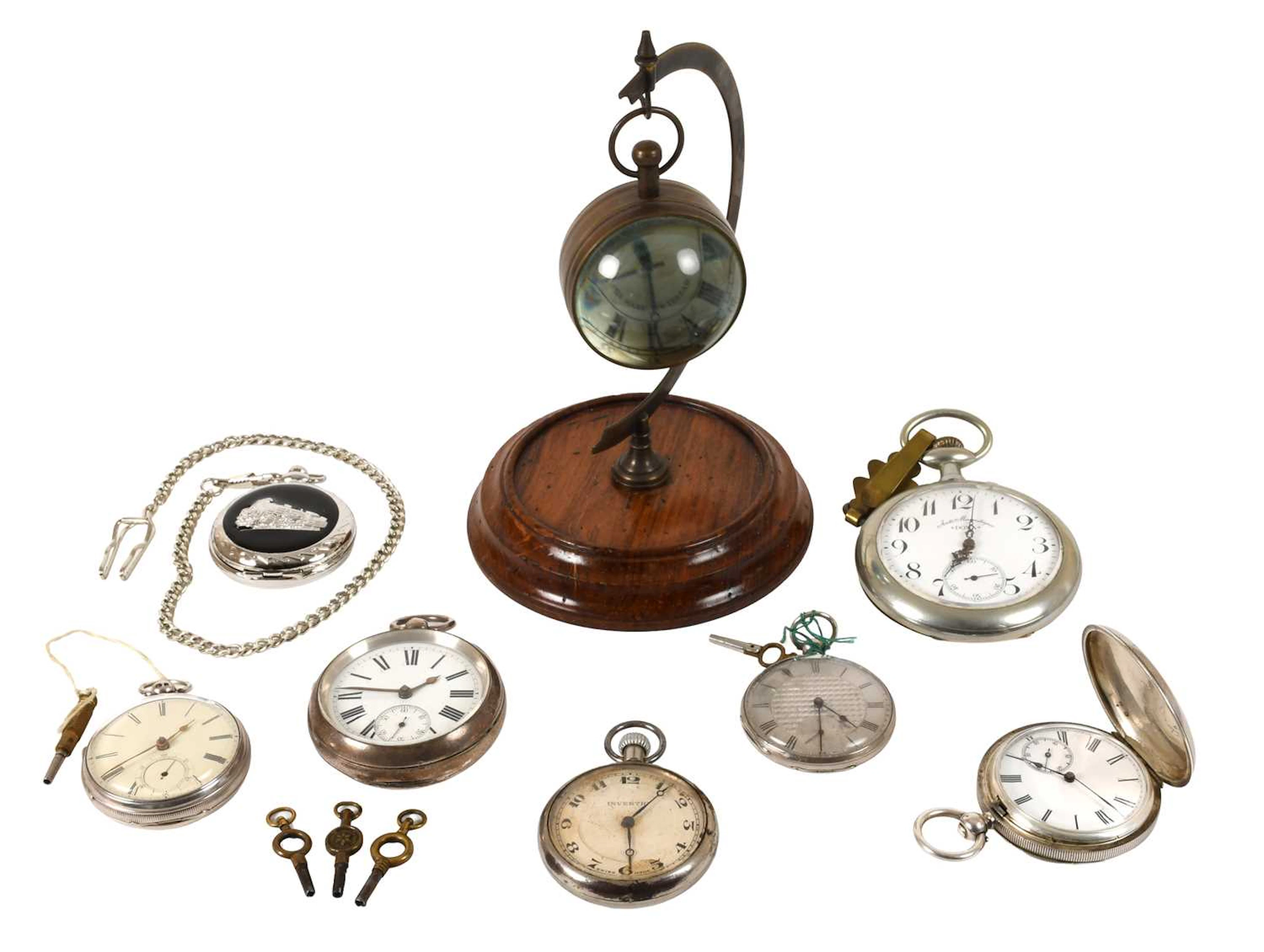 Two Silver Open Faced Pocket Watches