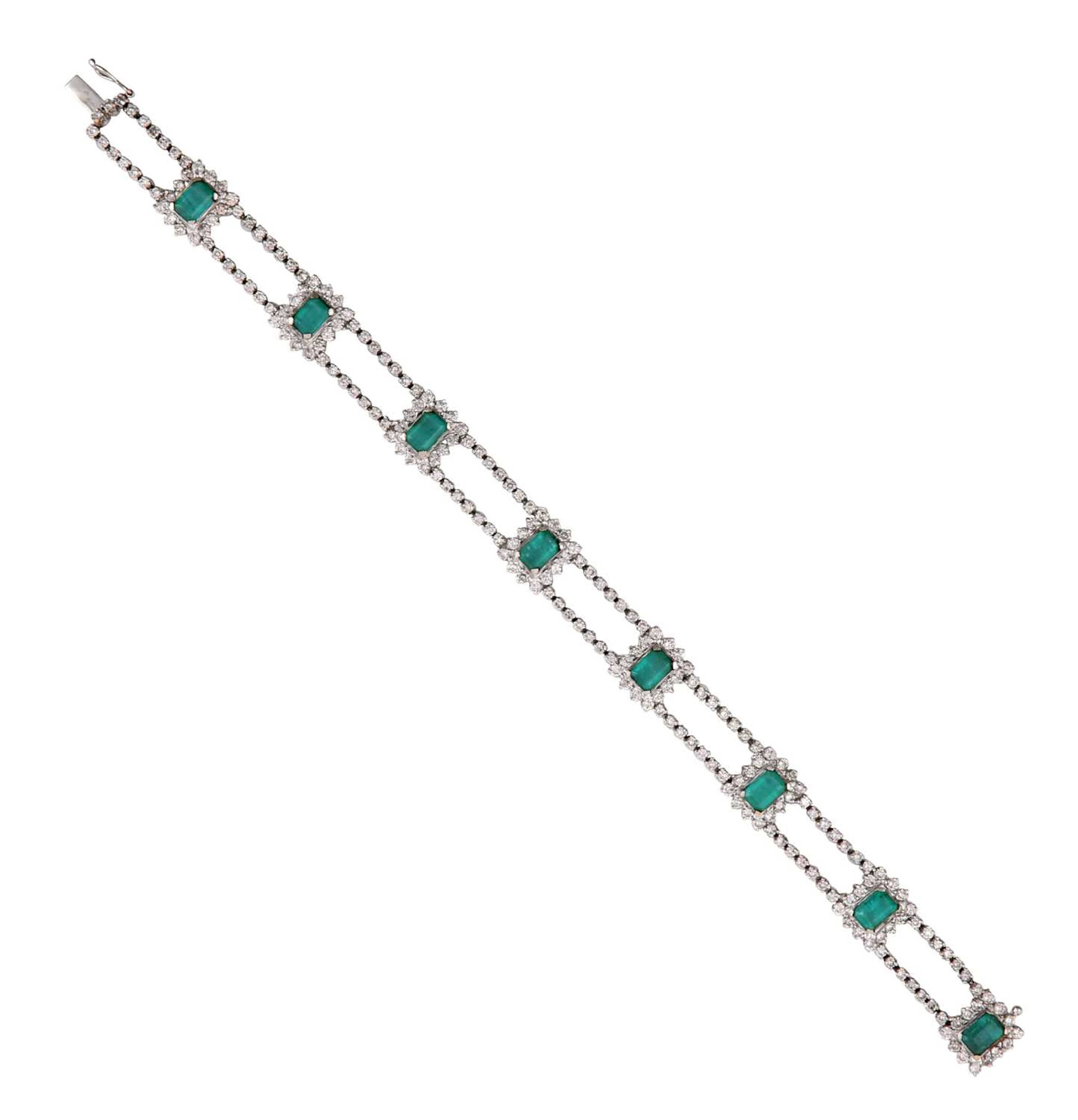 An Emerald and Diamond Bracelet