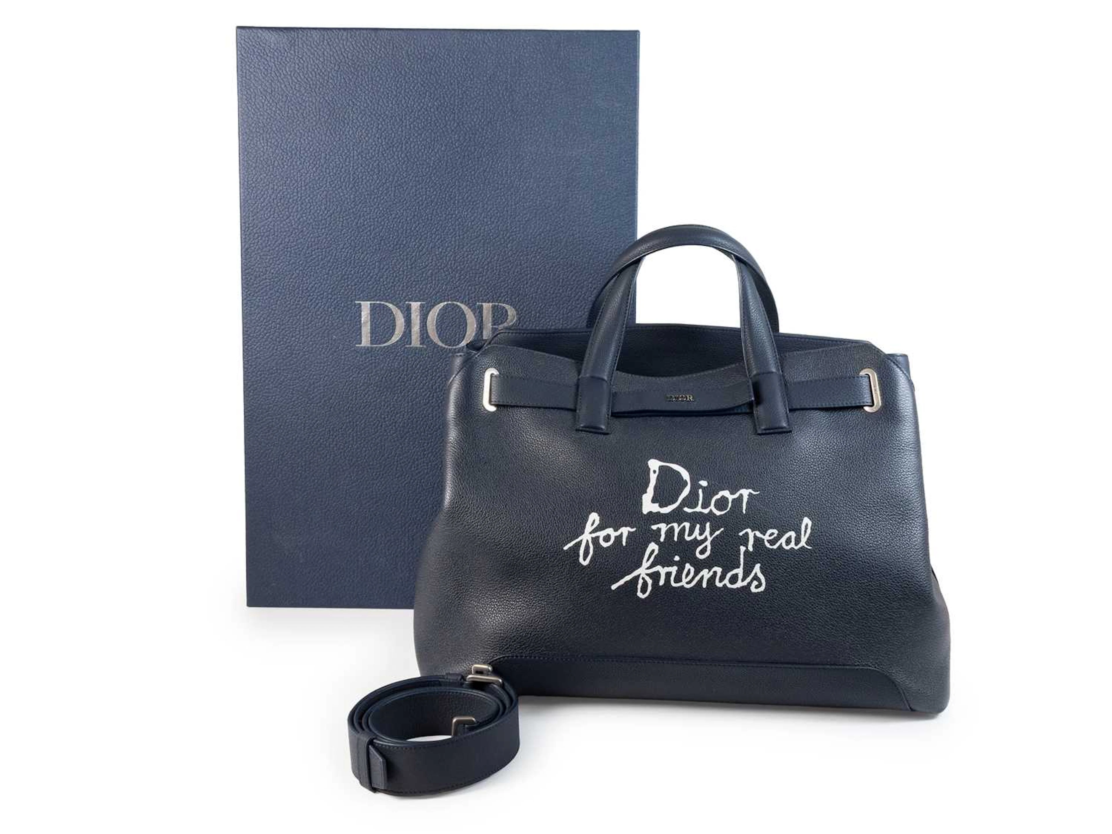 Dior Homme x Hylton Nel Navy Leather Normandie Bag, 'Dior for my real