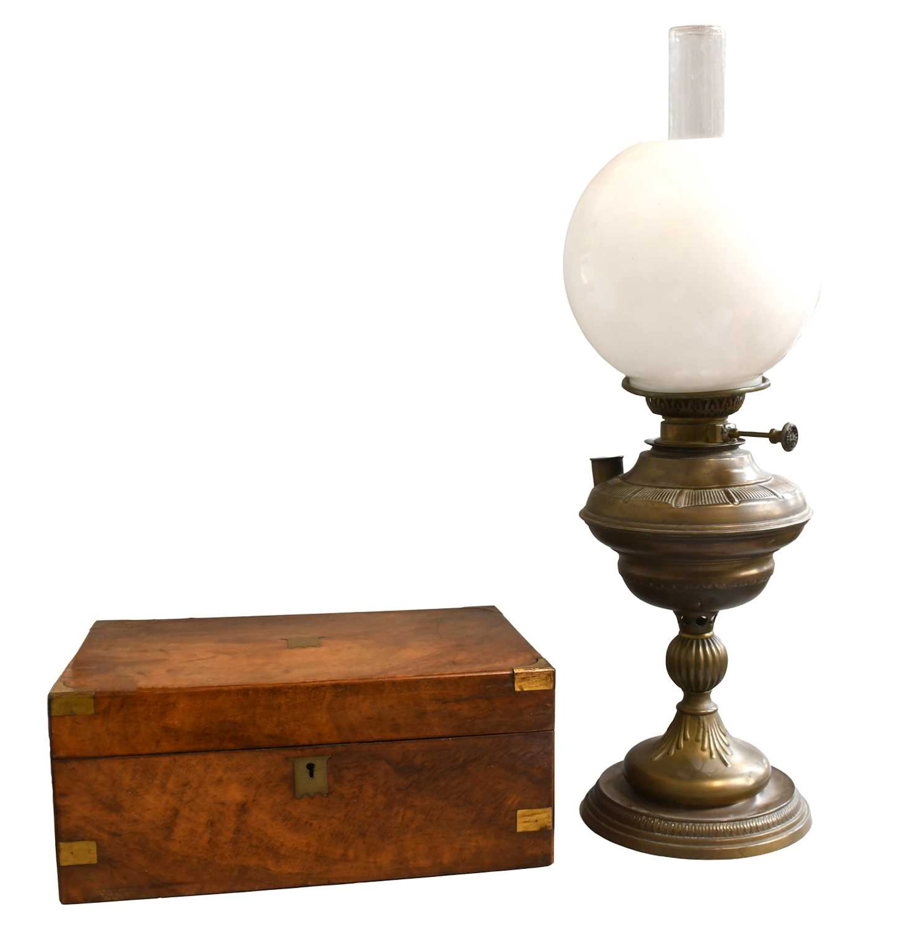 An Early Victorian Figured Walnut Writing Slope