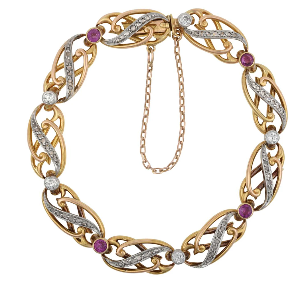 A Ruby and Diamond Bracelet