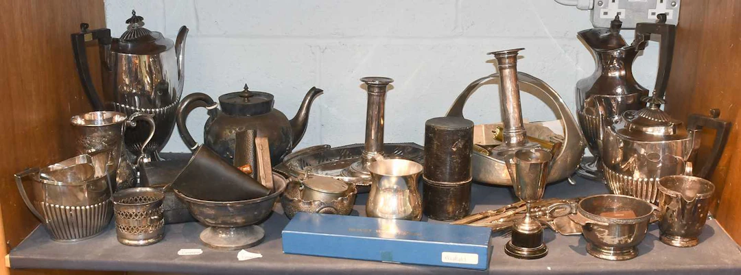 A Collection of Assorted Silver Plate