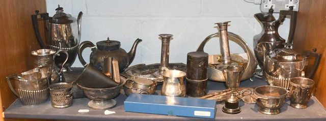 A Collection of Assorted Silver Plate