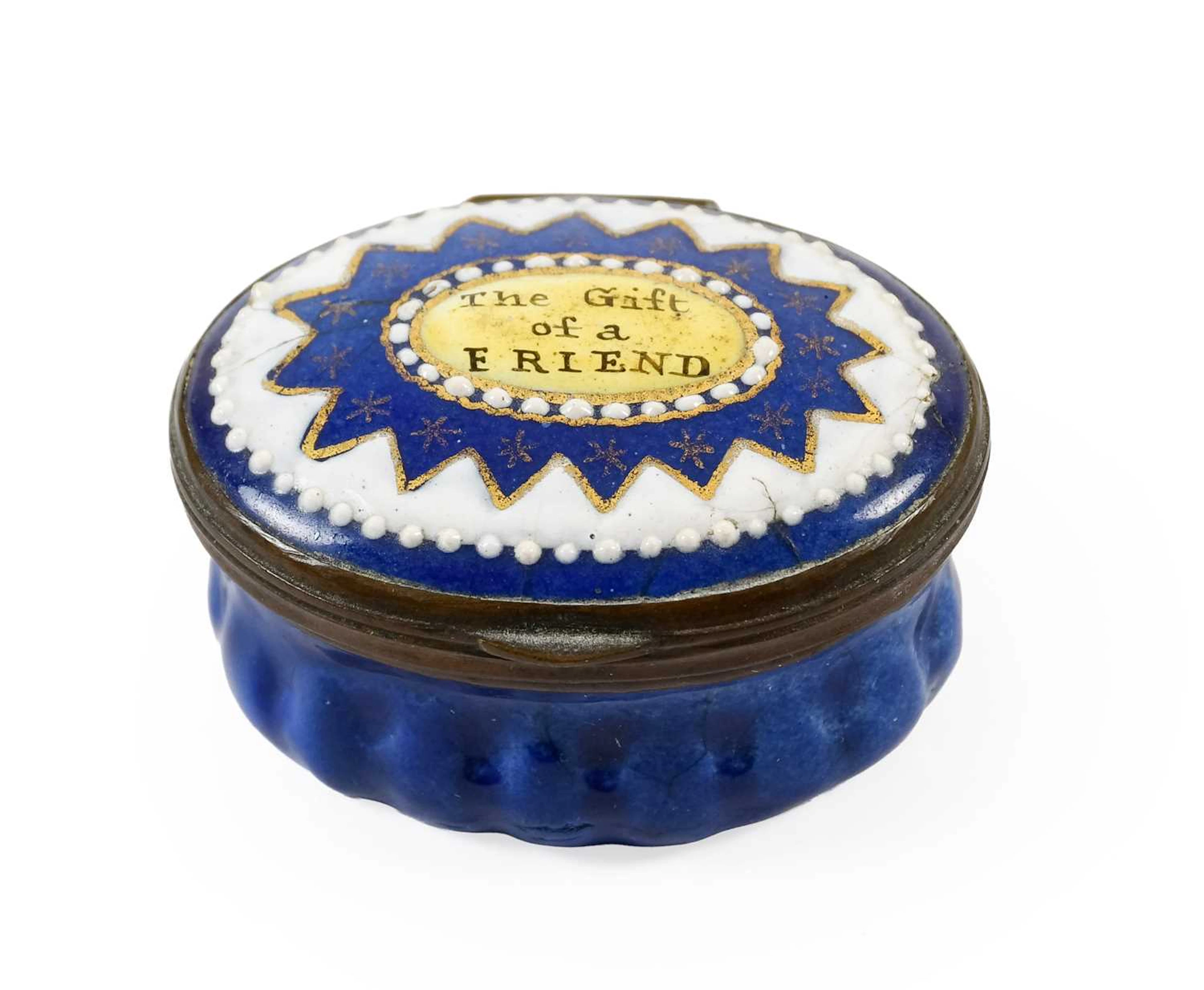 A South Staffordshire Enamel Patch Box, circa 1800