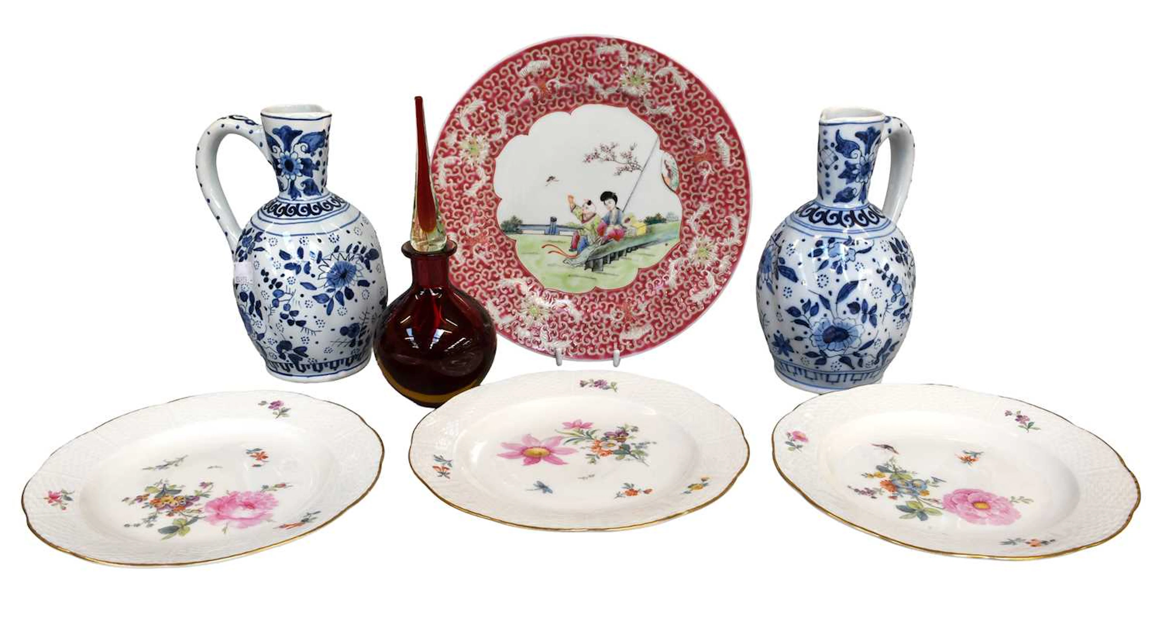 A Set of Three Berlin Porcelain Plates
