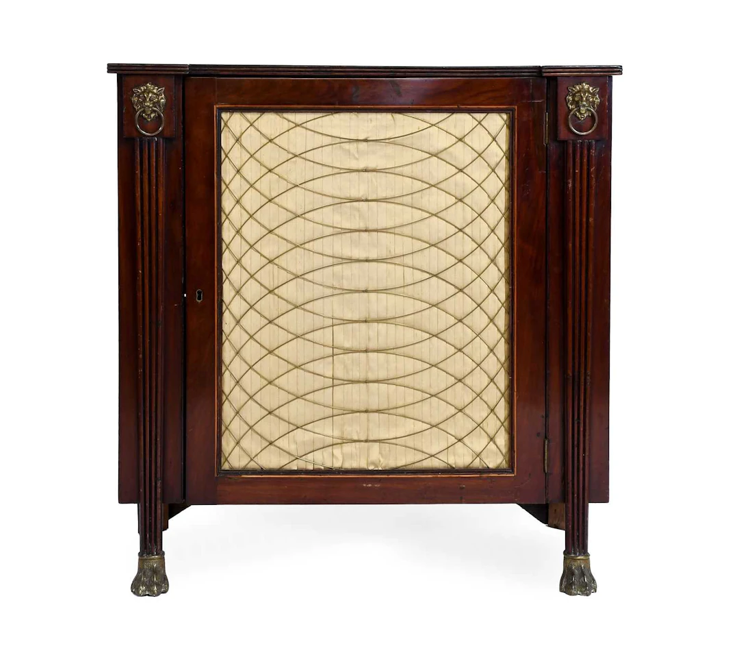 A Regency Mahogany, Boxwood-Strung and Gilt-Metal-Mounted Inverted