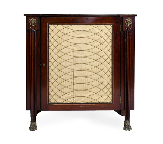 A Regency Mahogany, Boxwood-Strung and Gilt-Metal-Mounted Inverted
