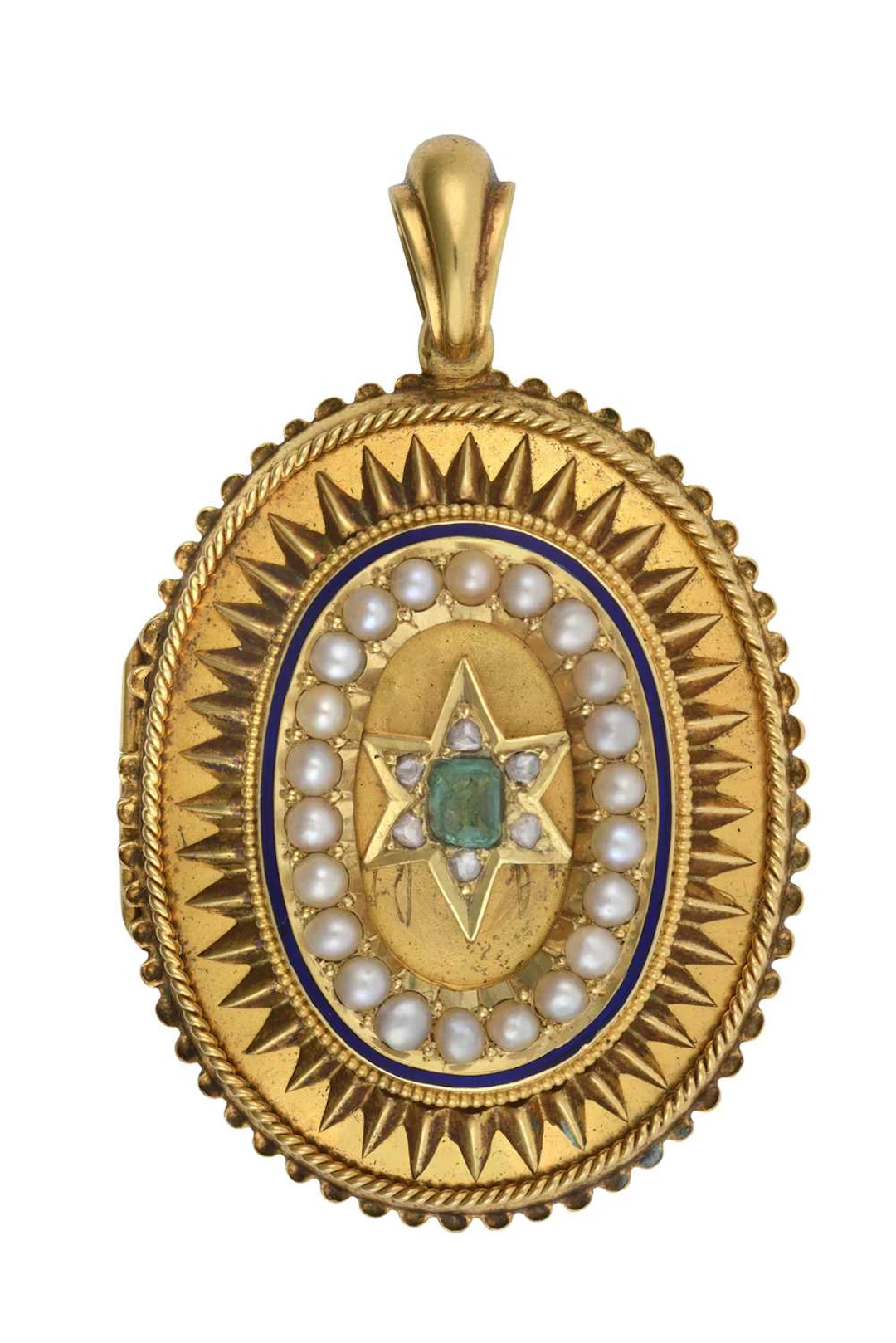 A Victorian Diamond and Split Pearl Locket, circa 1880