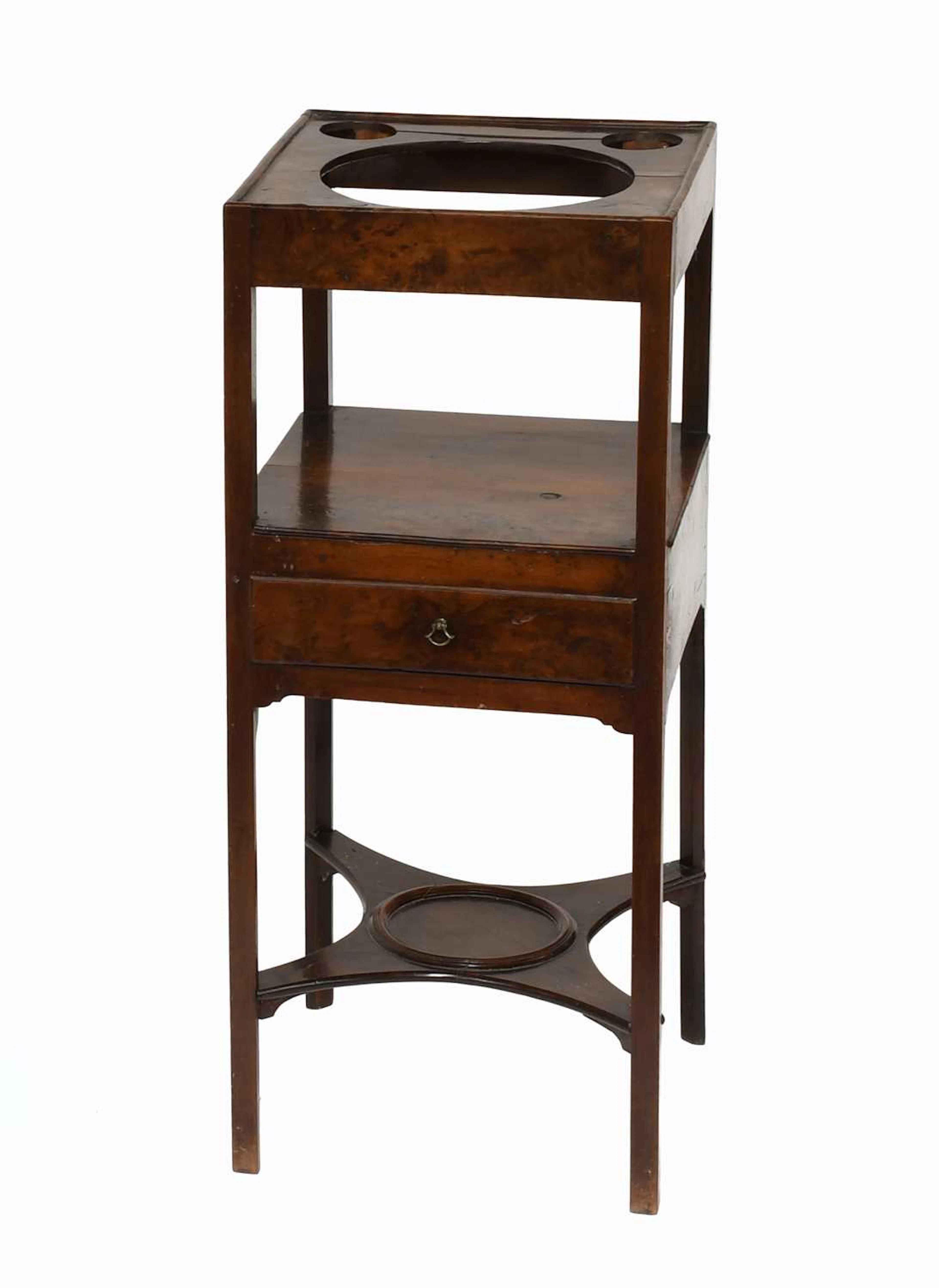 A George III Burr Elm Washstand, 18th century