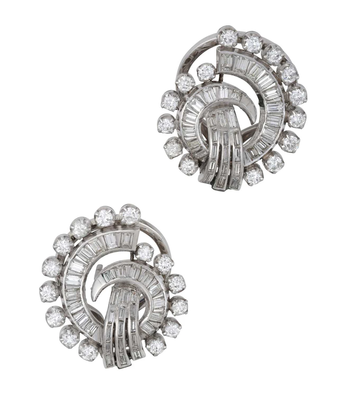 A Pair of Diamond Earrings