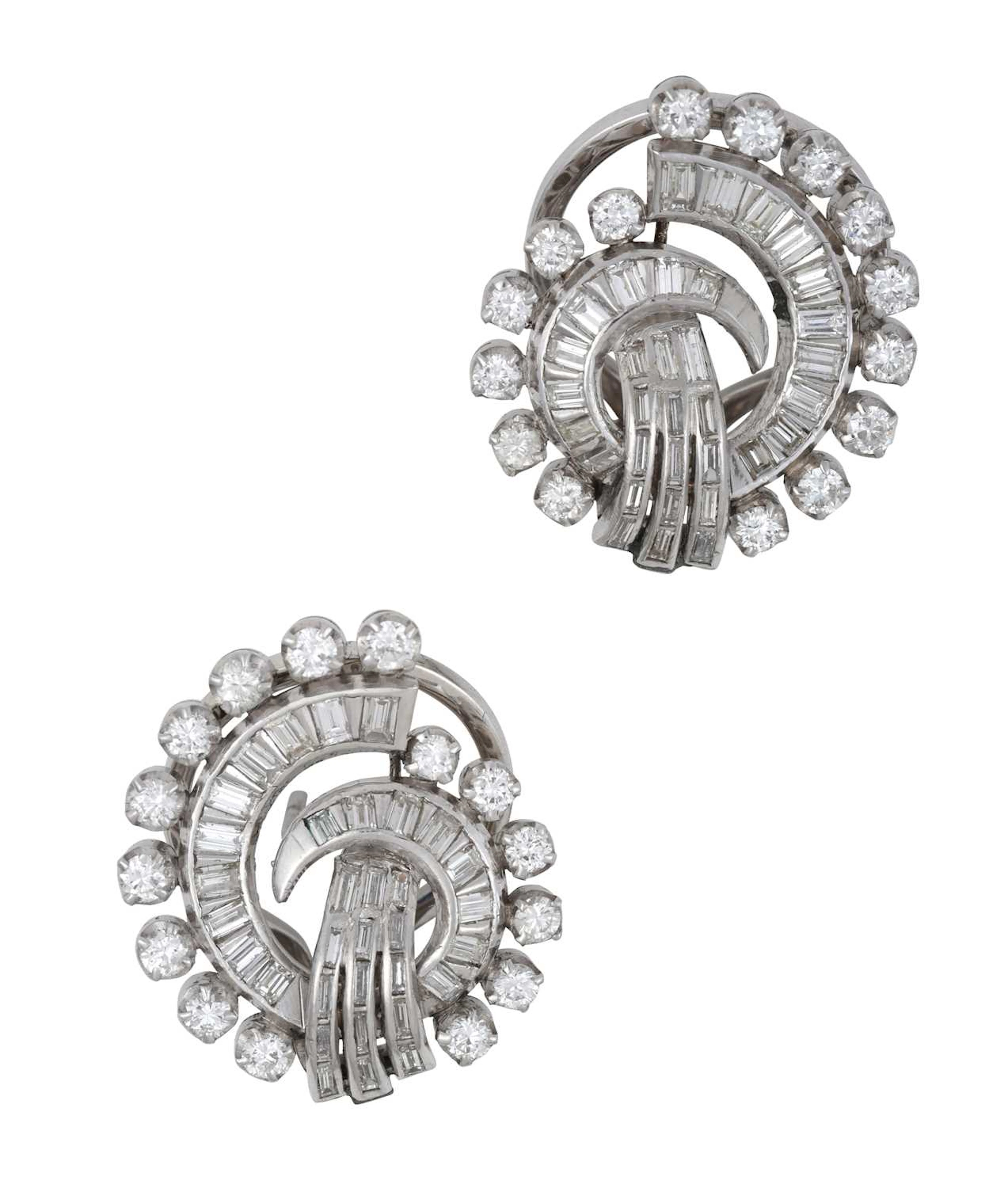 A Pair of Diamond Earrings
