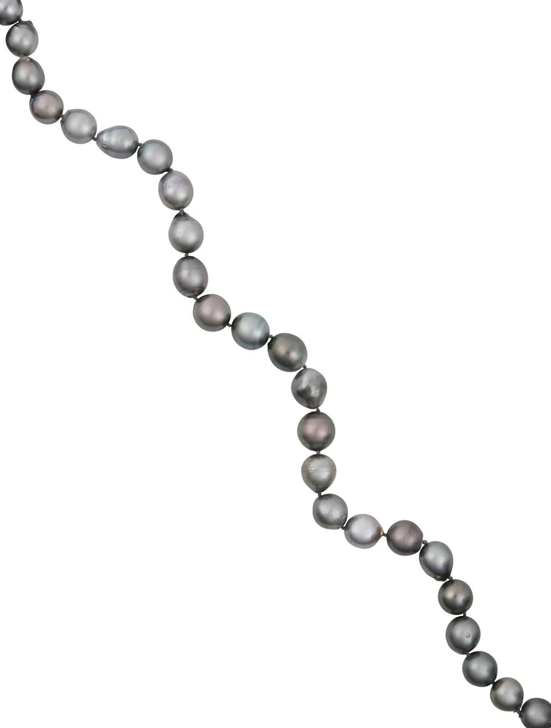 A Tahitian Cultured Pearl Necklace and Earrings