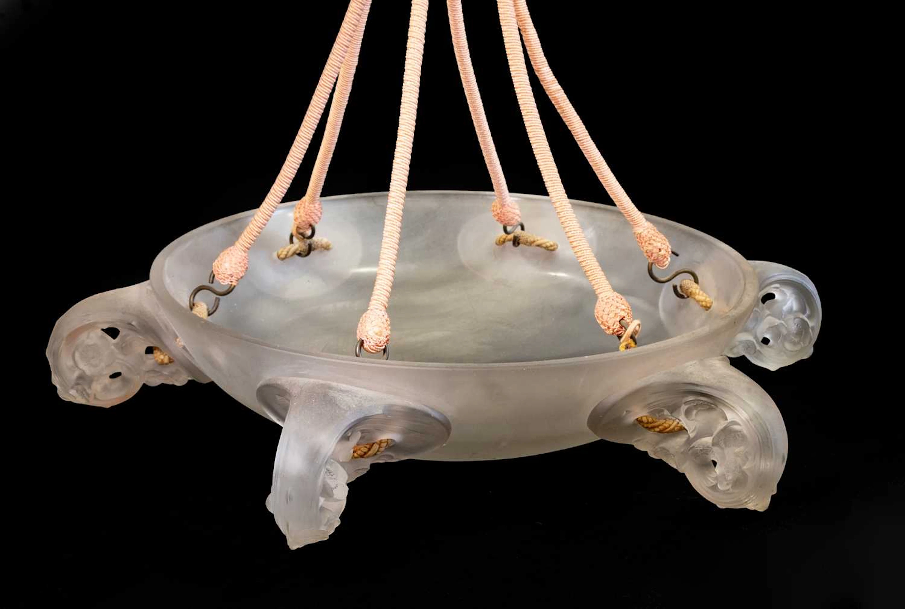 René Lalique (French, 1860-1945): An Art Deco Eglantines Clear and