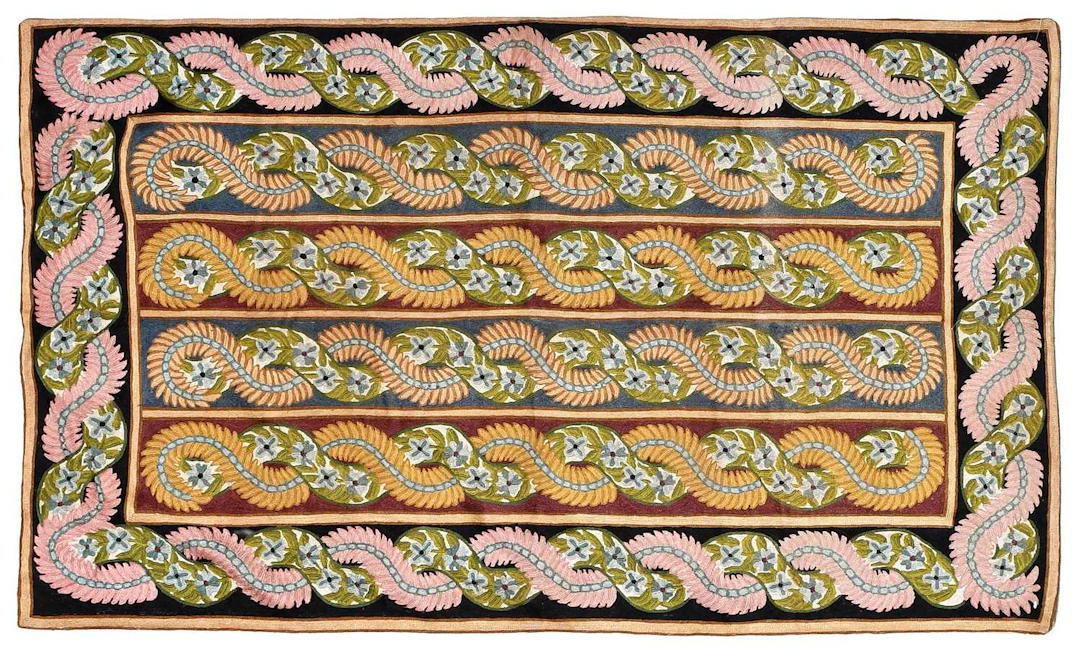 Kashmiri Handmade Chainstitch Wool Rug