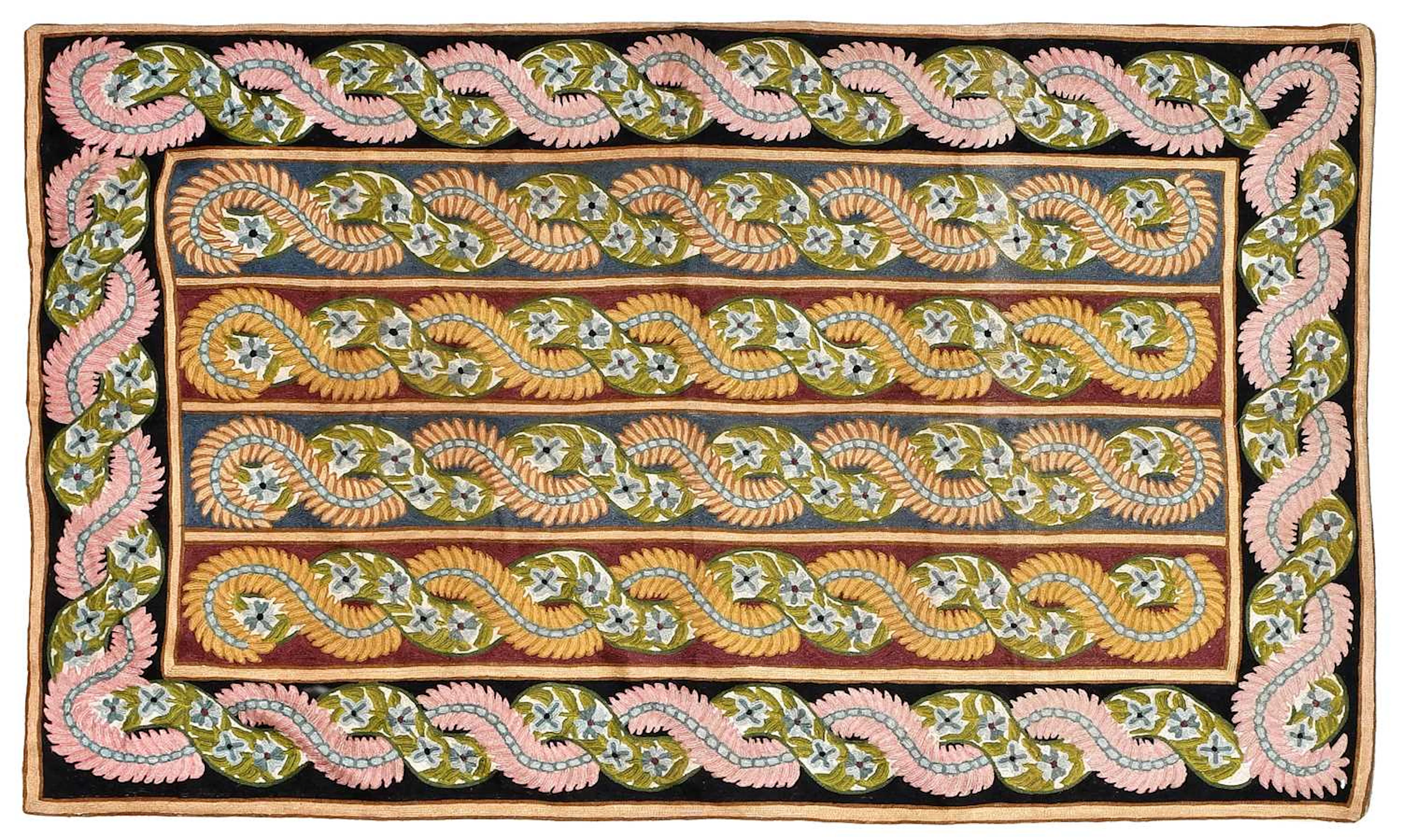 Kashmiri Handmade Chainstitch Wool Rug