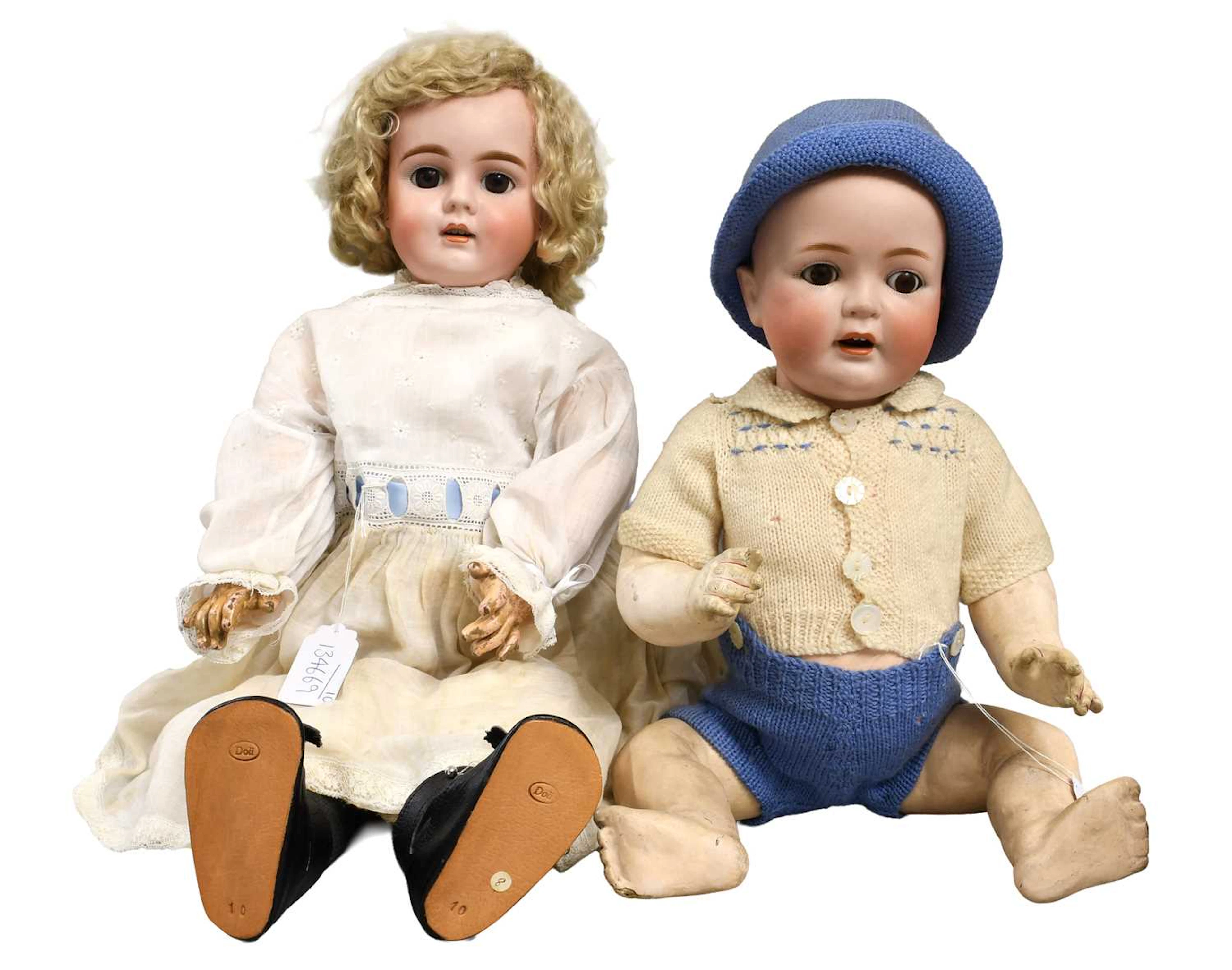 German Bisque Socket Head Doll, German Bisque Socket Head Toddler Doll
