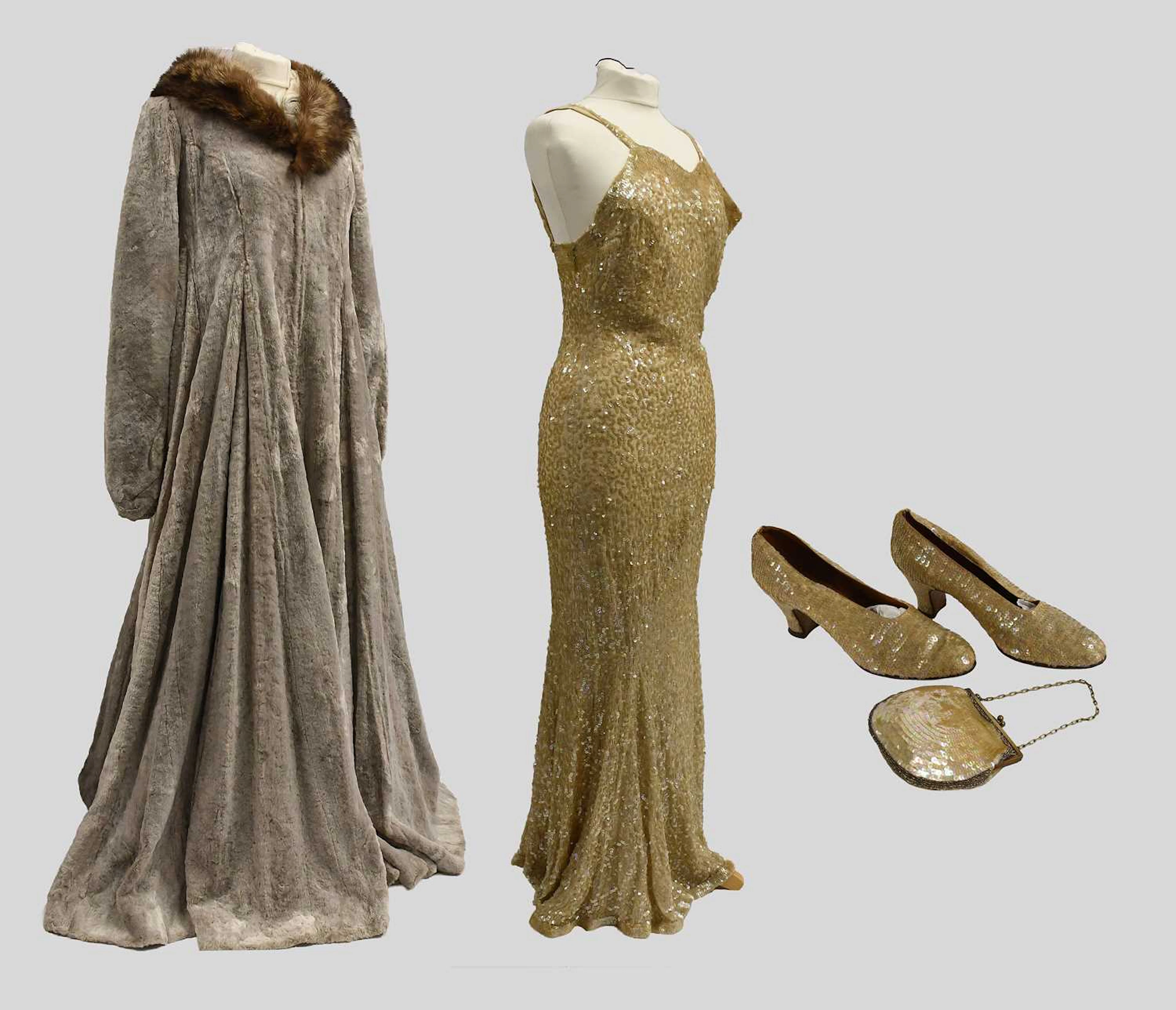 Circa 1930s Cream Evening Dress and Accessories, English National Opera