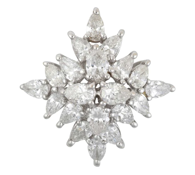 A Diamond Cluster Pendant
