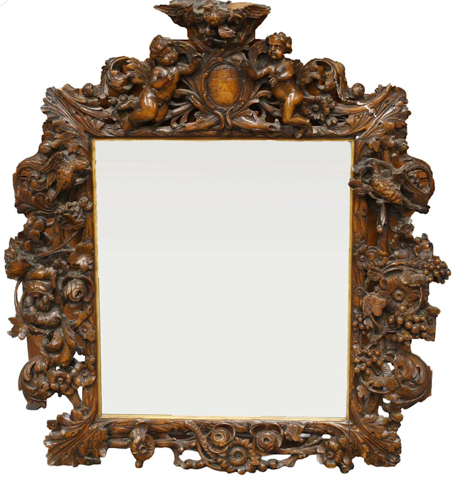 An 18th Century North European Walnut Mirror
