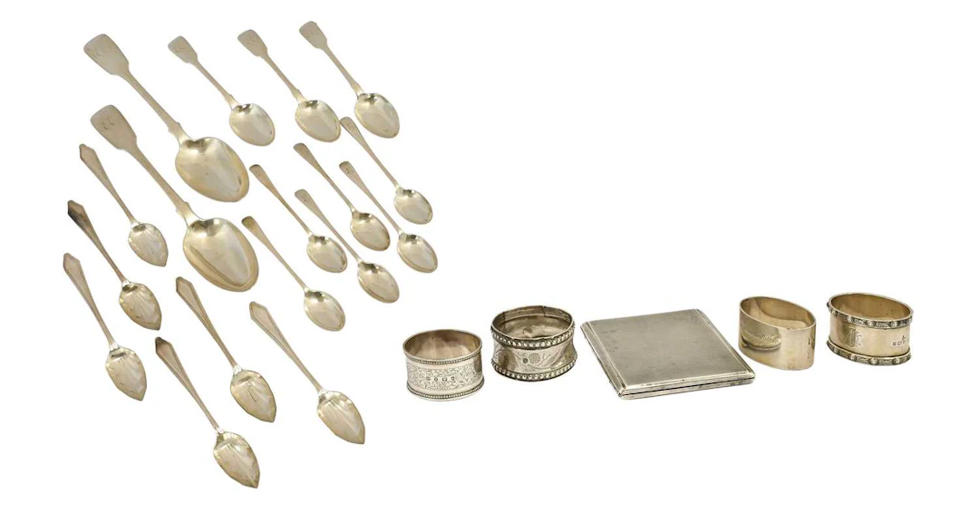 A Collection of Assorted Silver, Together With