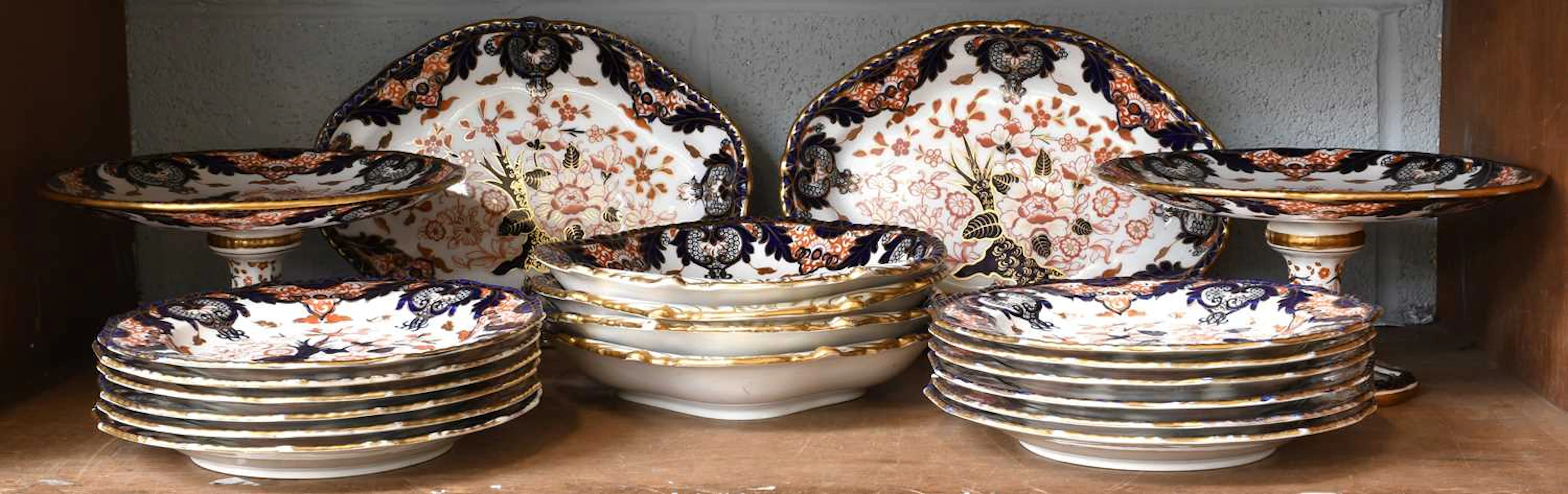 A Royal Crown Derby Porcelain Dessert Service, circa 1885
