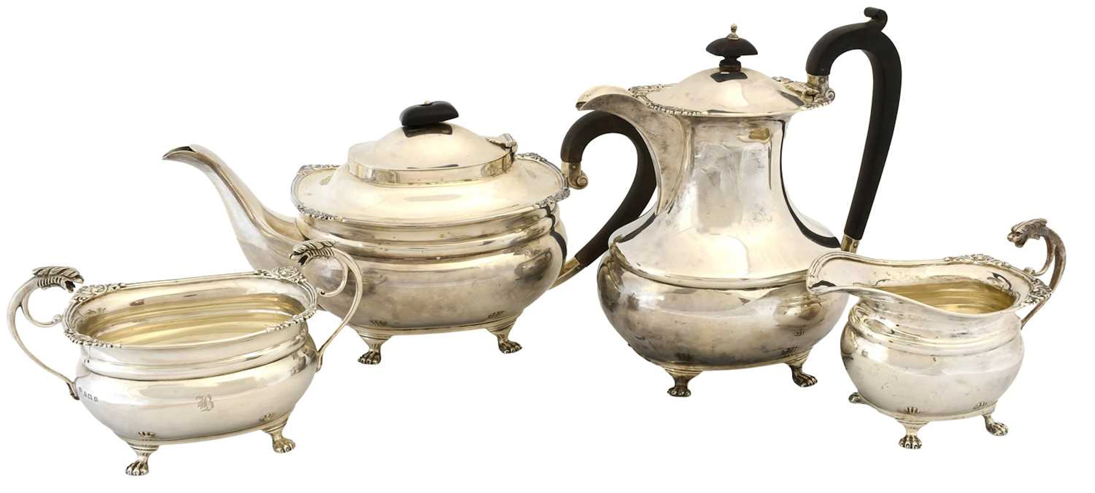 A Four-Piece George V Silver Tea-Service, by Ernest Druiff and Co.