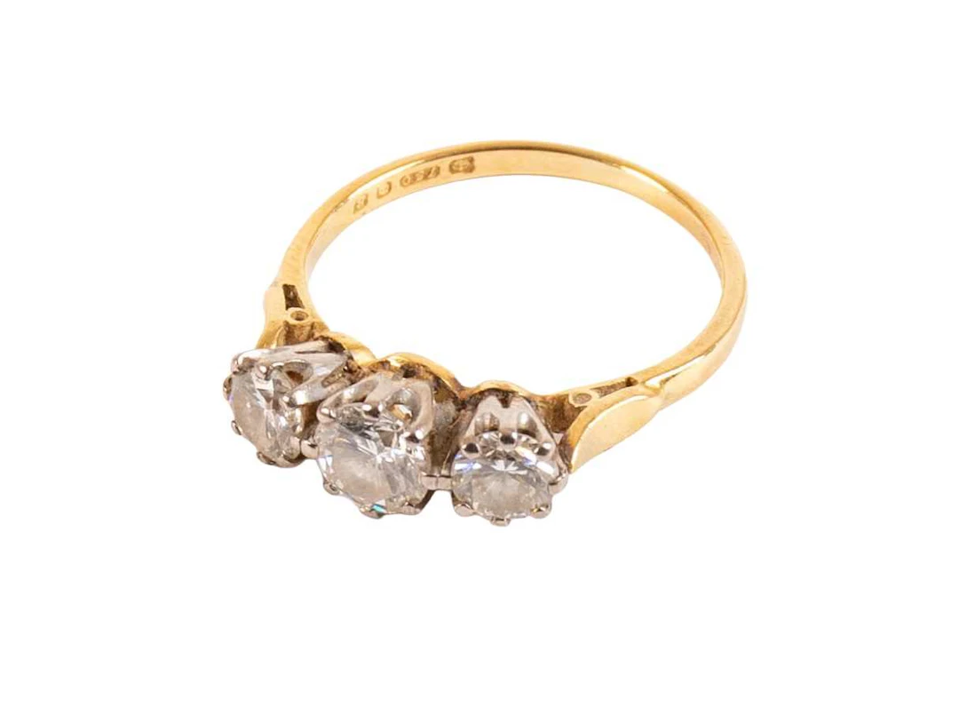 An 18 Carat Gold Diamond Three Stone Ring