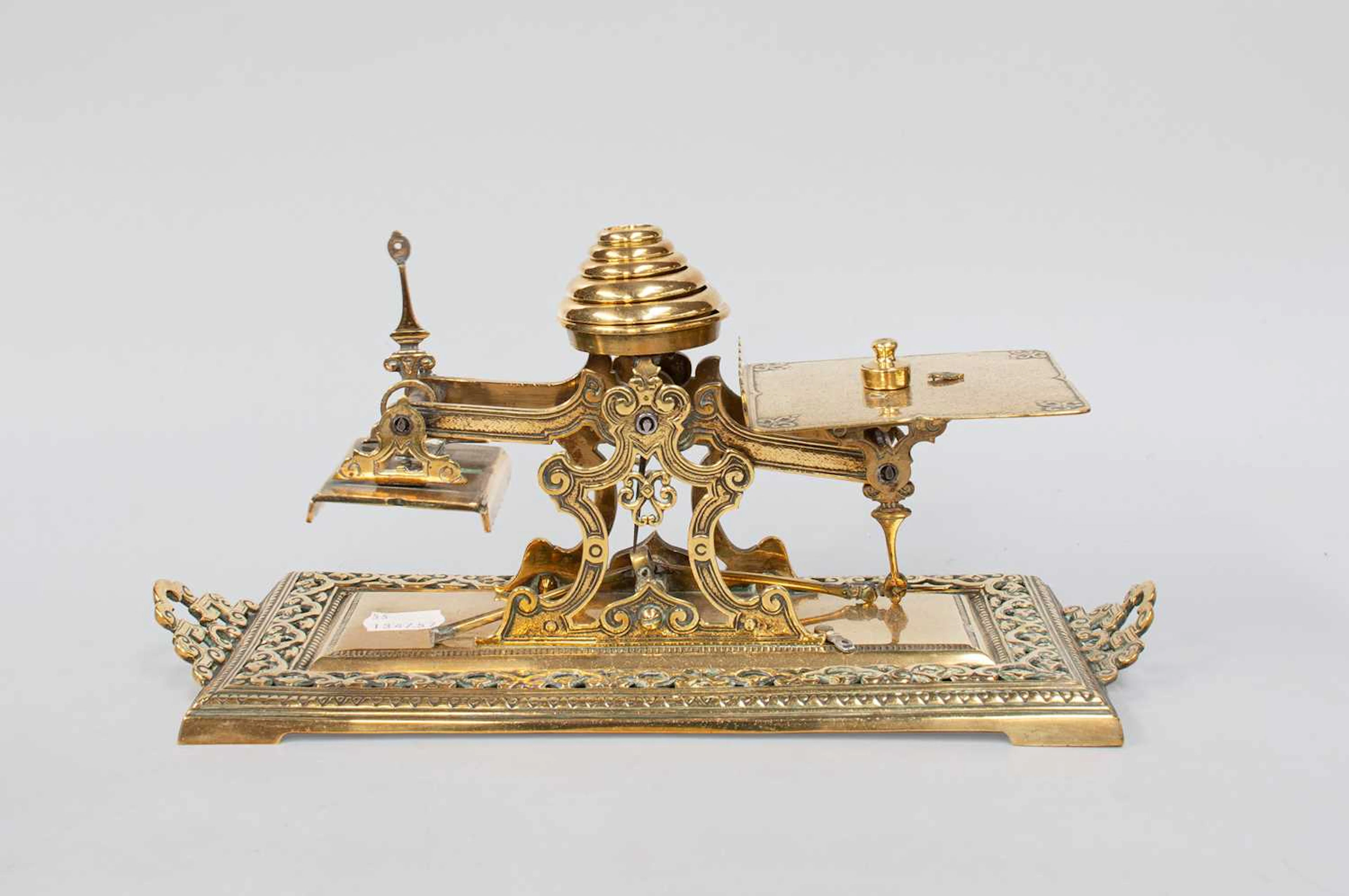 A Set of Victorian Brass Postal Scales and Weights
