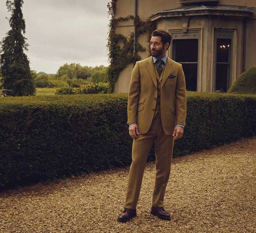 Cordings Three-Piece House Check Men's Country Tweed Suit